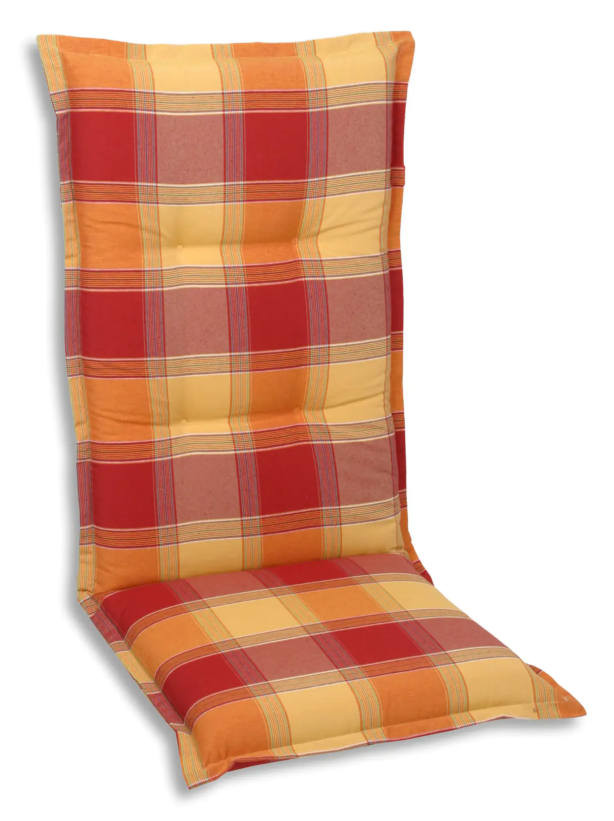 GO-DE Hochlehner-Auflage Classic 120 x 50 x 7 cm, rot kariert