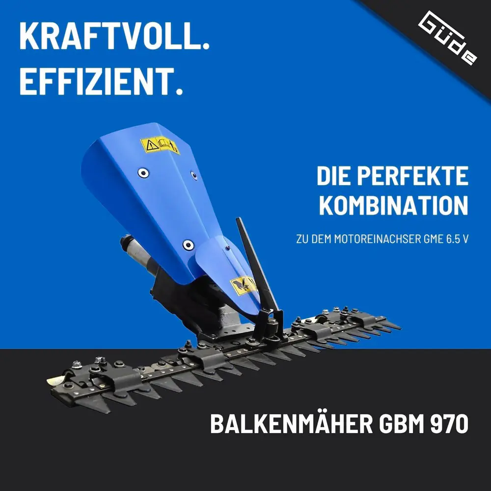 Güde Anbau-Balkenmäher GBM 970 97 cm Schnittbreite, zu Motoreinachser GME