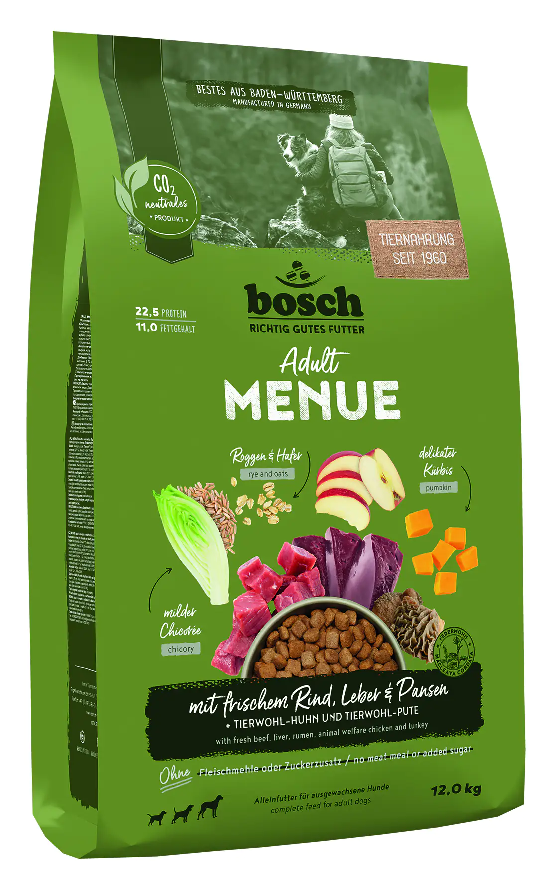 Bosch Hundetrockenfutter Adult Menue 12 kg Rind 