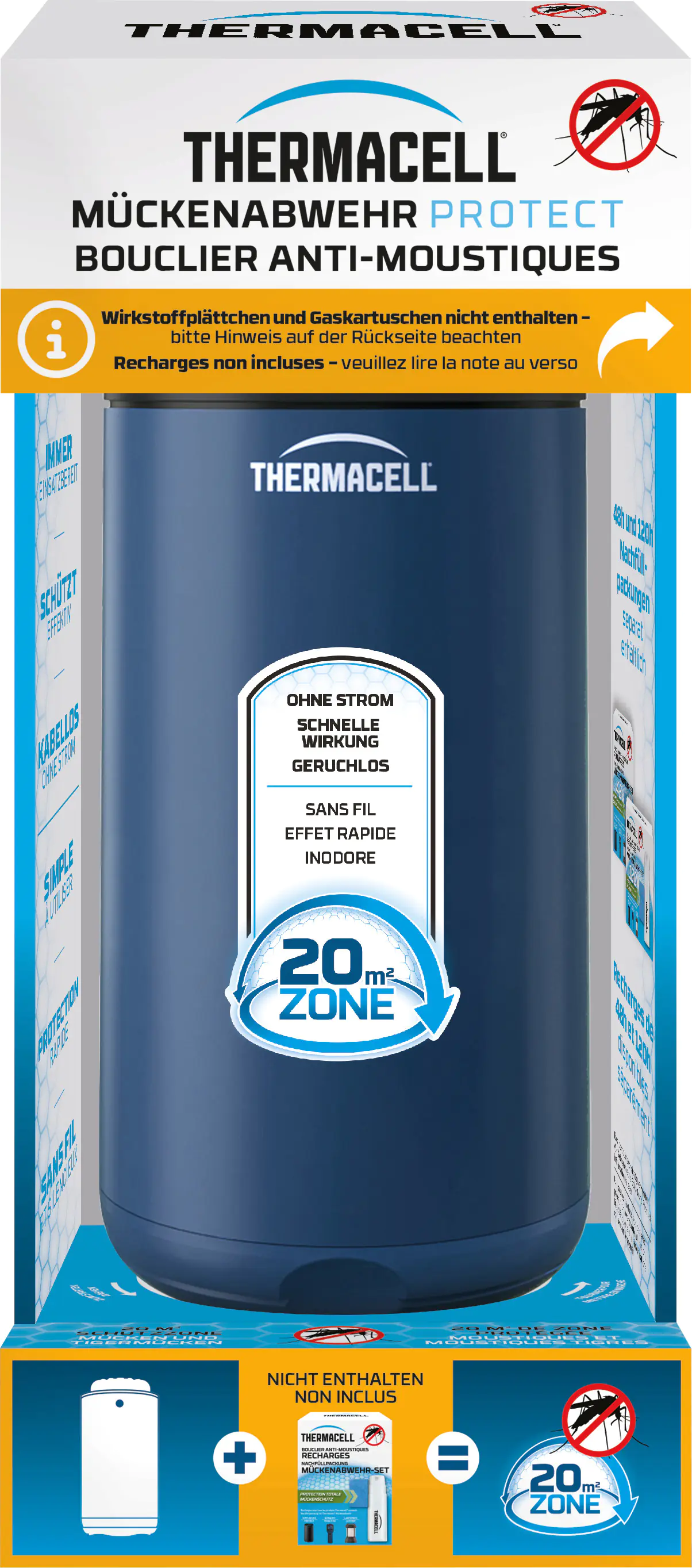 Thermacell Mückenabwehr-Verdampfer Protect Blau ohne Wirkstoff 1 Stück