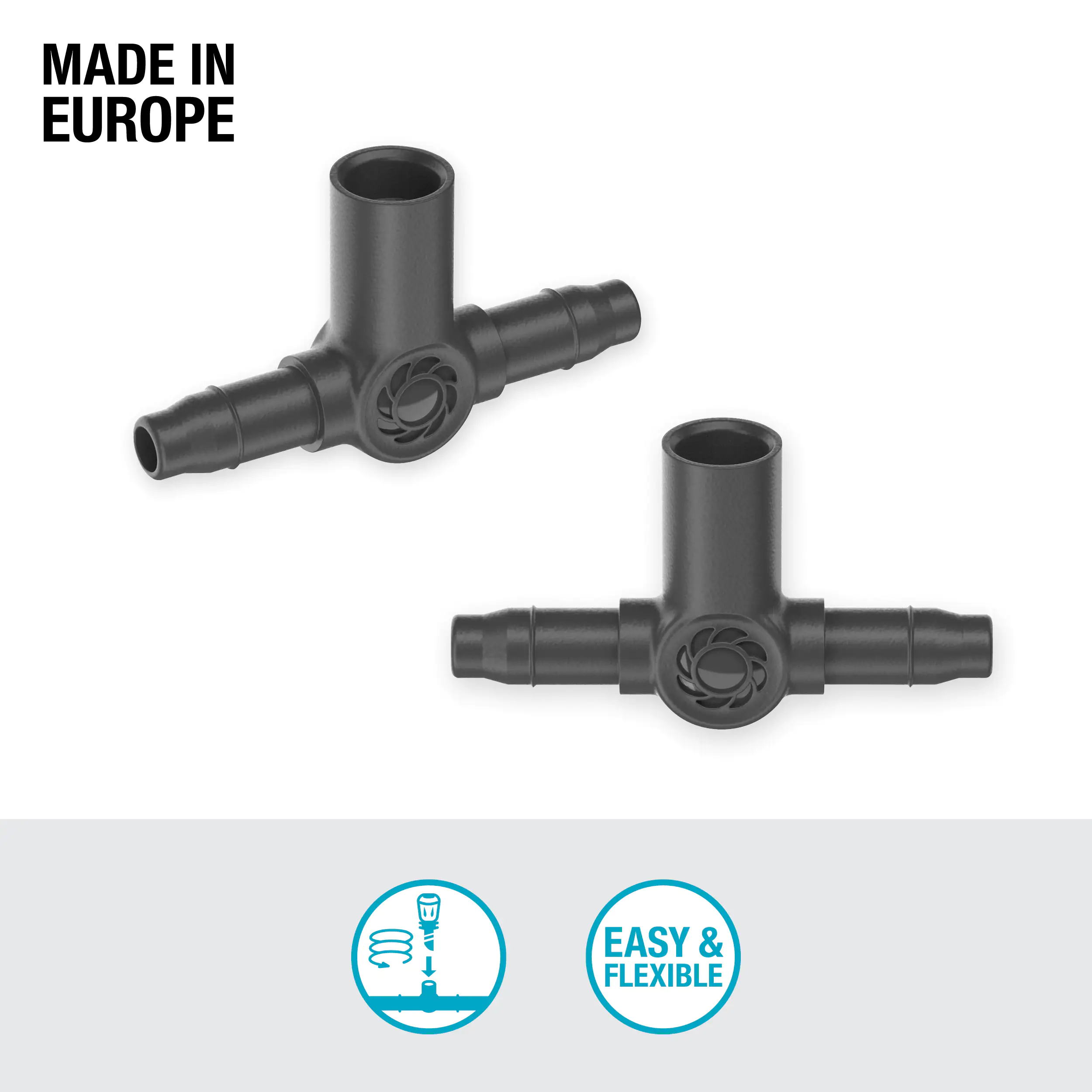 Gardena T-Stück für Sprühdüsen/Endtropfer 4,6 mm (3/16")