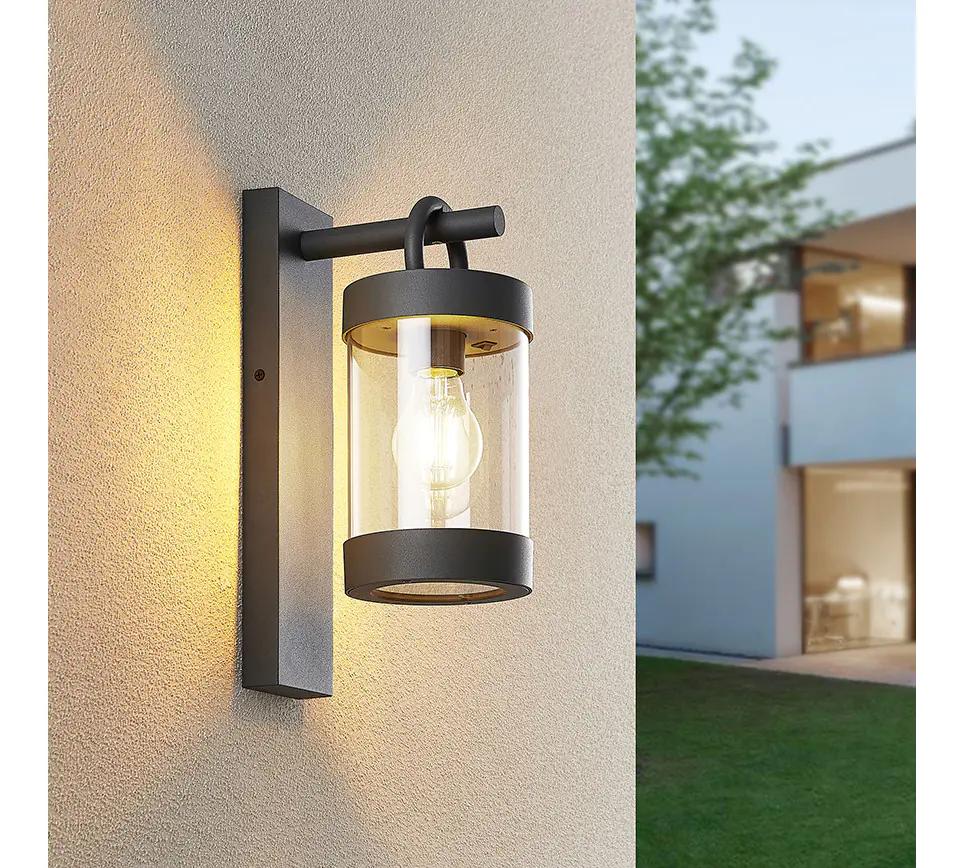 Trio Leuchten Sensor-Außen-Wandleuchte Sambesi E27 anthrazit
