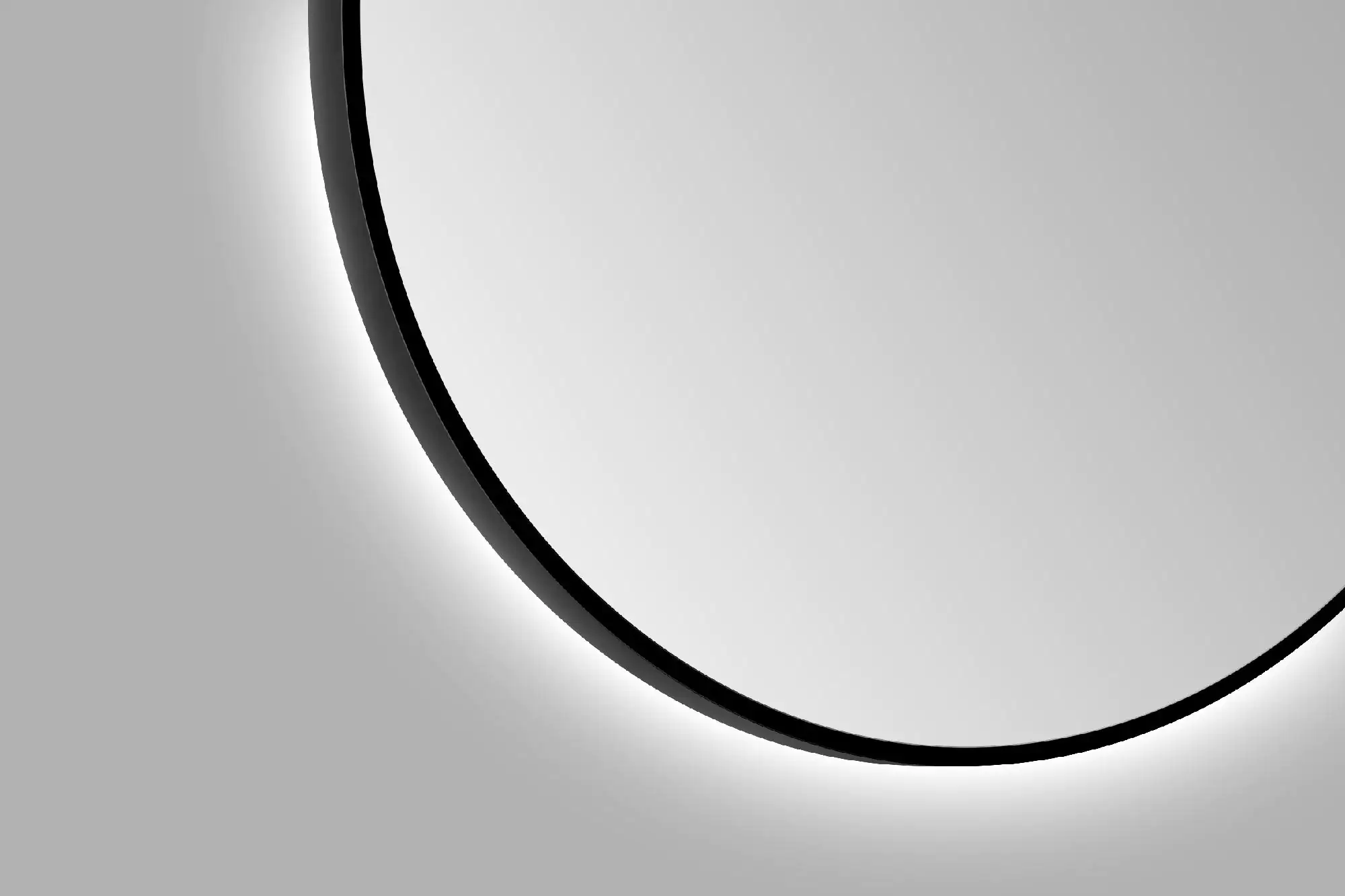 DSK LED Lichtspiegel Silver Globo Ø120 cm, schwarz