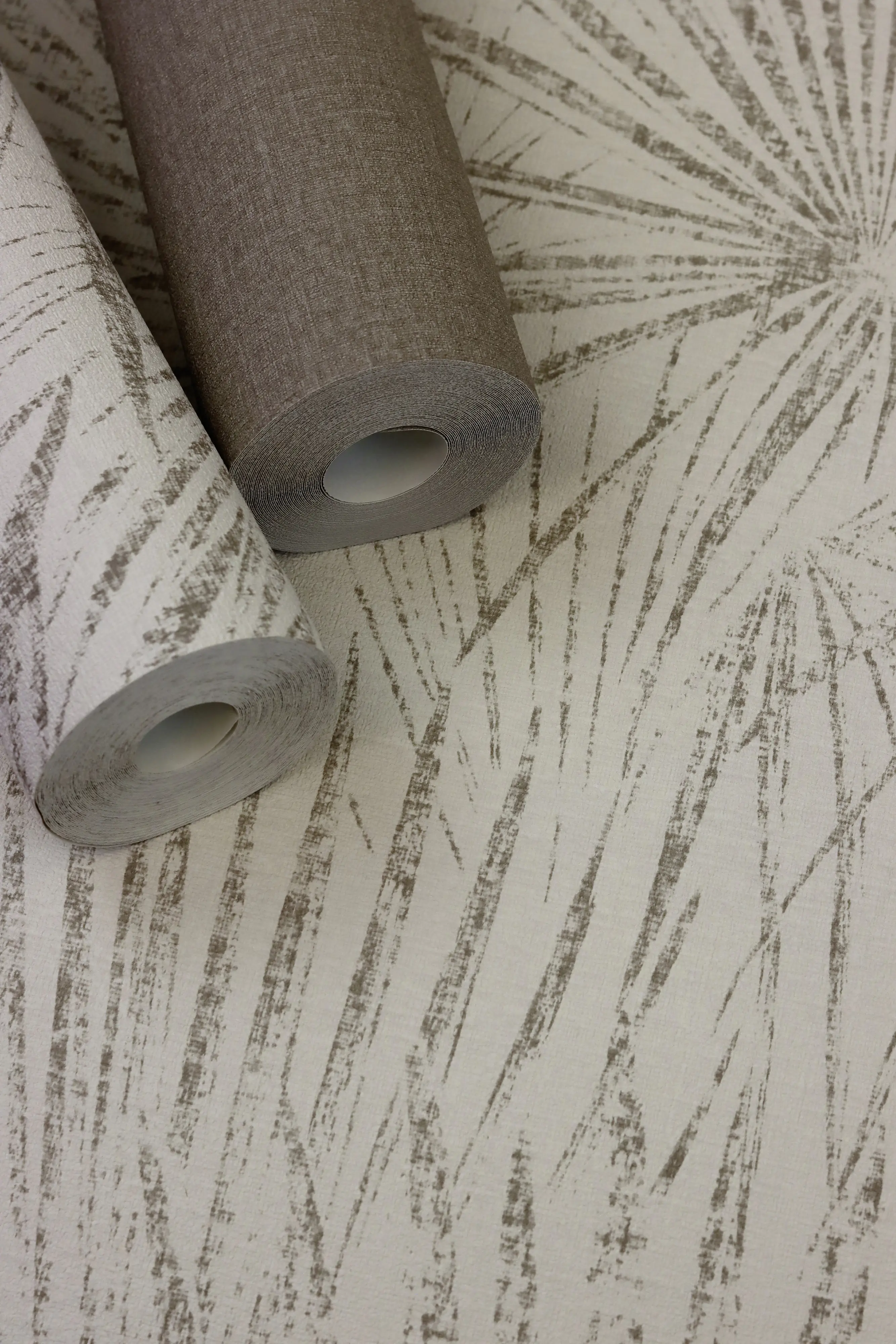 Rasch Vliestapete 555868 Beige-Leinen dunkel Uni 10,05 m x 0,53 m