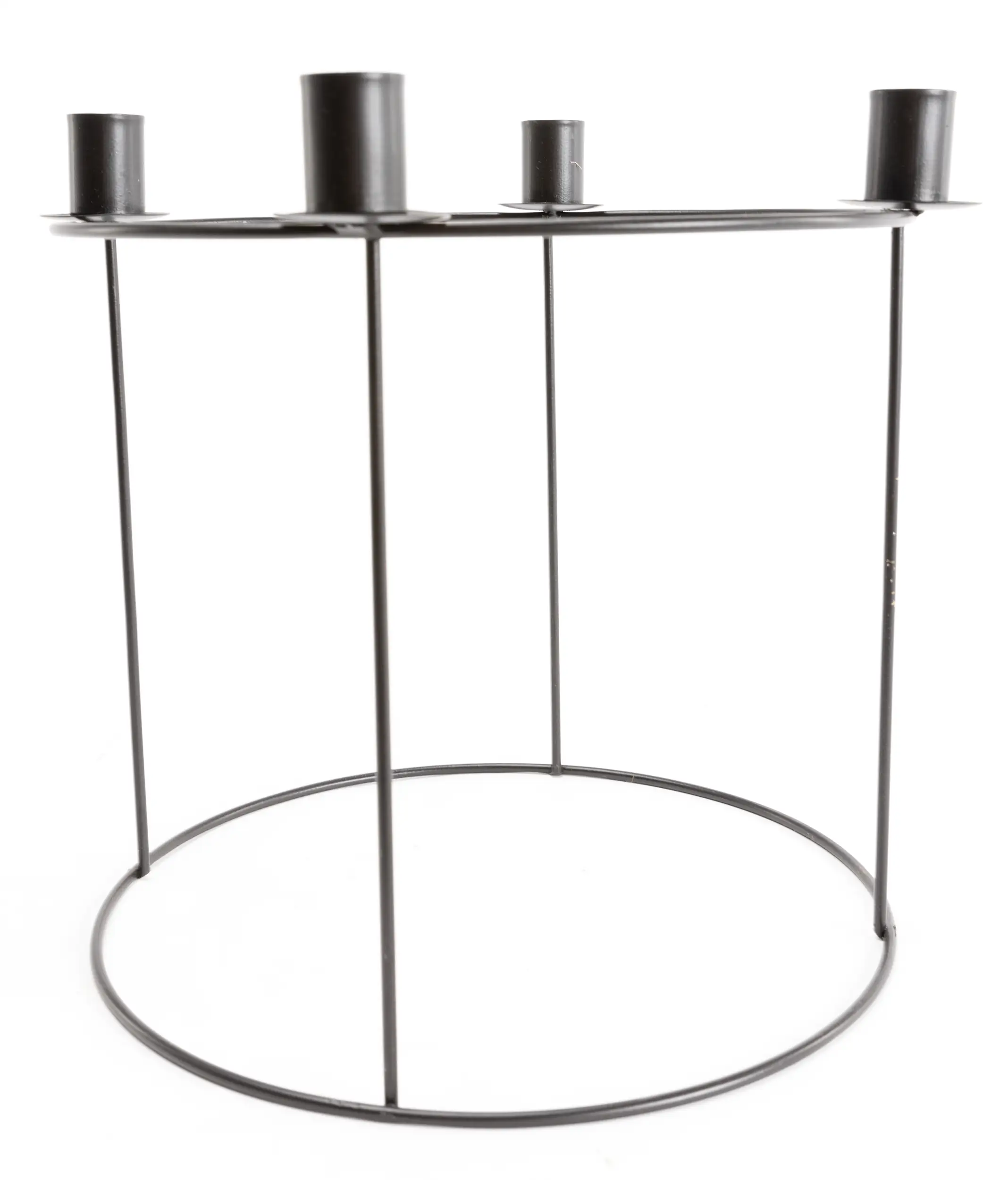 TrendLine Adventskranz Metall Ø 29 x 25 cm schwarz