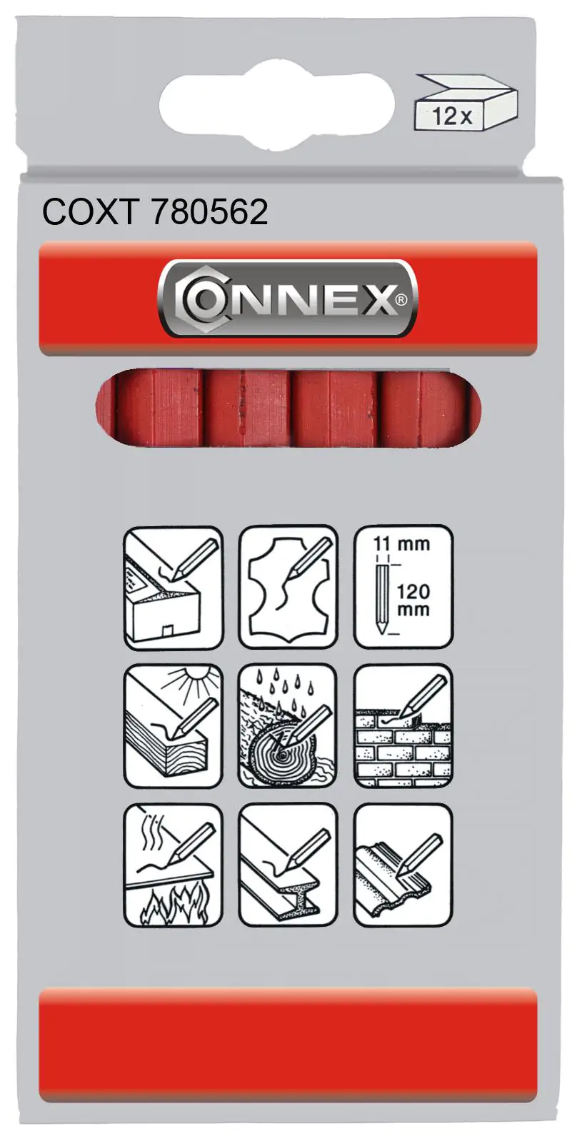 Connex Signierkreide rot 12 Stück