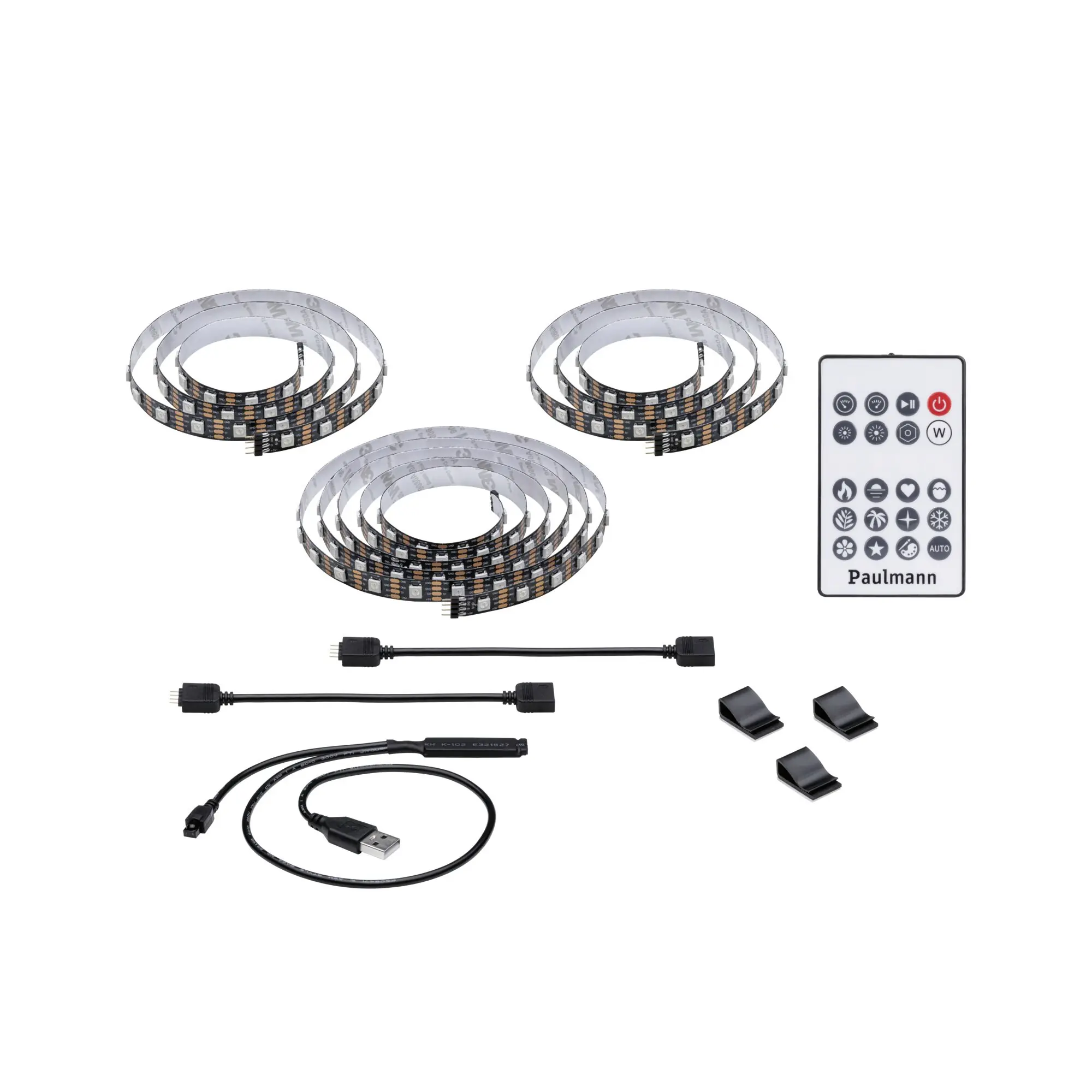 Paulmann Entertain USB LED Stripe 3,1 m RGB dimmbar, für 75 Zoll Fernseher