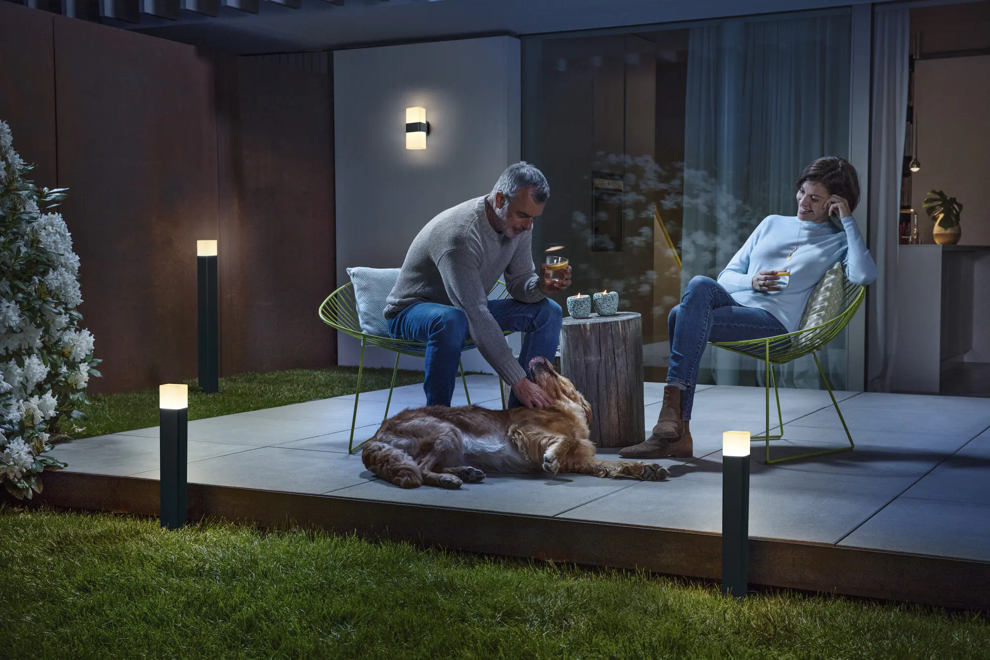Ledvance LED Außen-Wandleuchte Smart+ WiFi Cube dunkelgrau