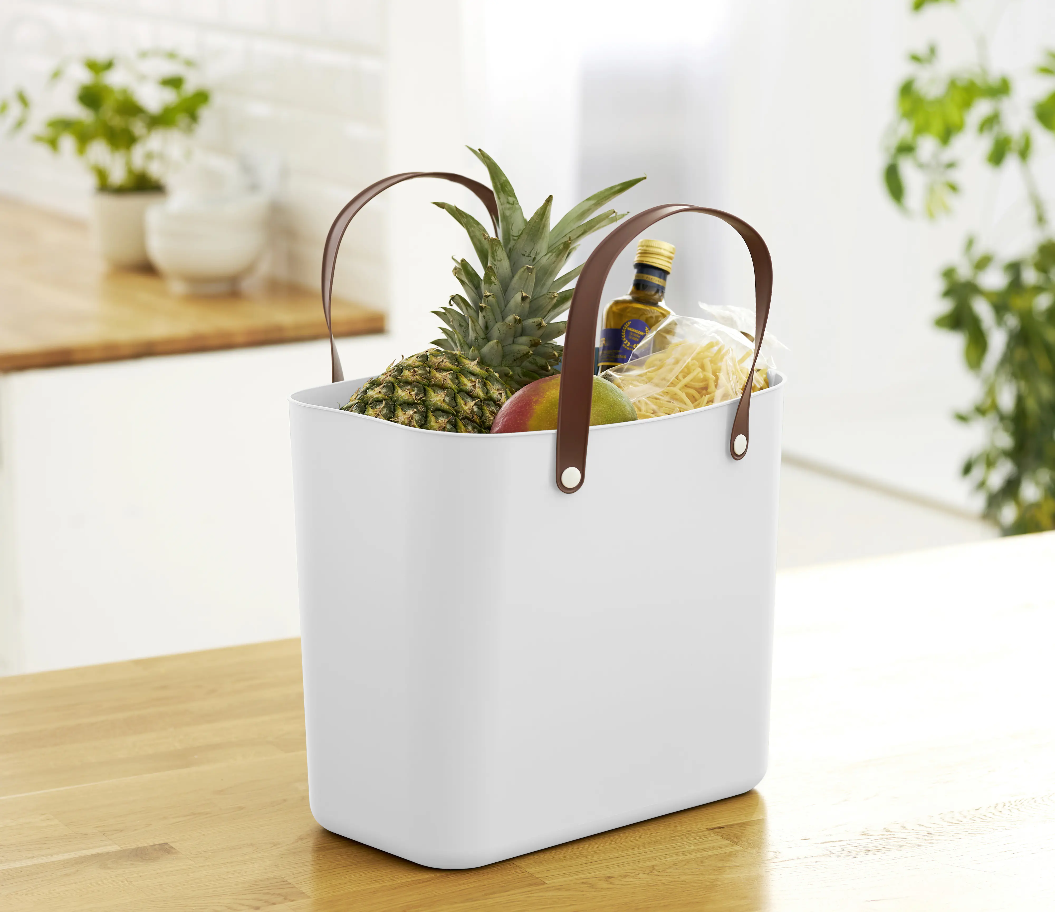 Rotho Einkaufskorb 25 L Albula mistletoe white