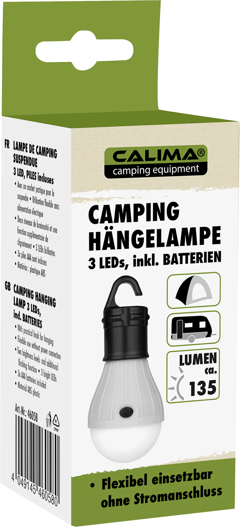 Calima Camping Hängelampe Kunststoff Batteriebetrieb