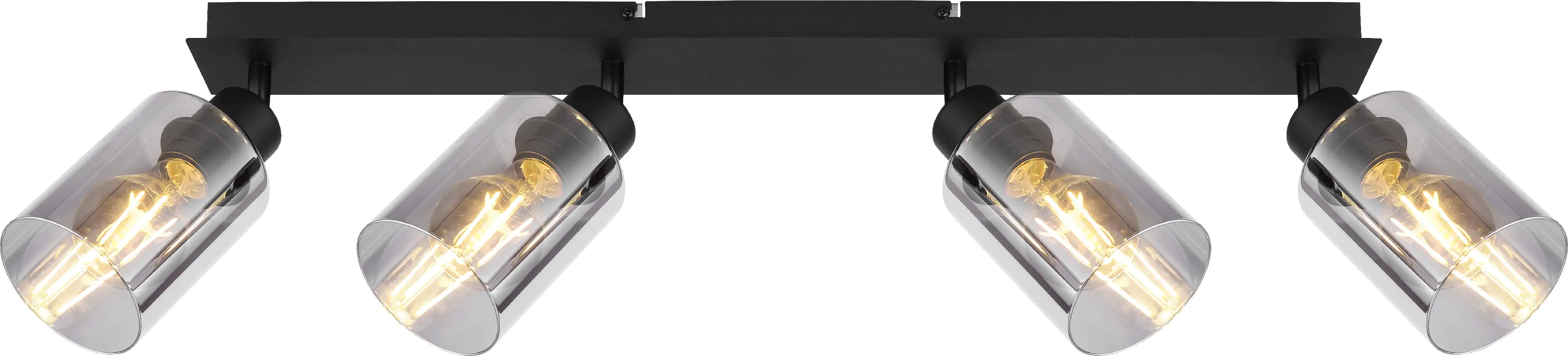 Globo 4er Spot Hadera schwarz 67 x 9 cm dimmbar