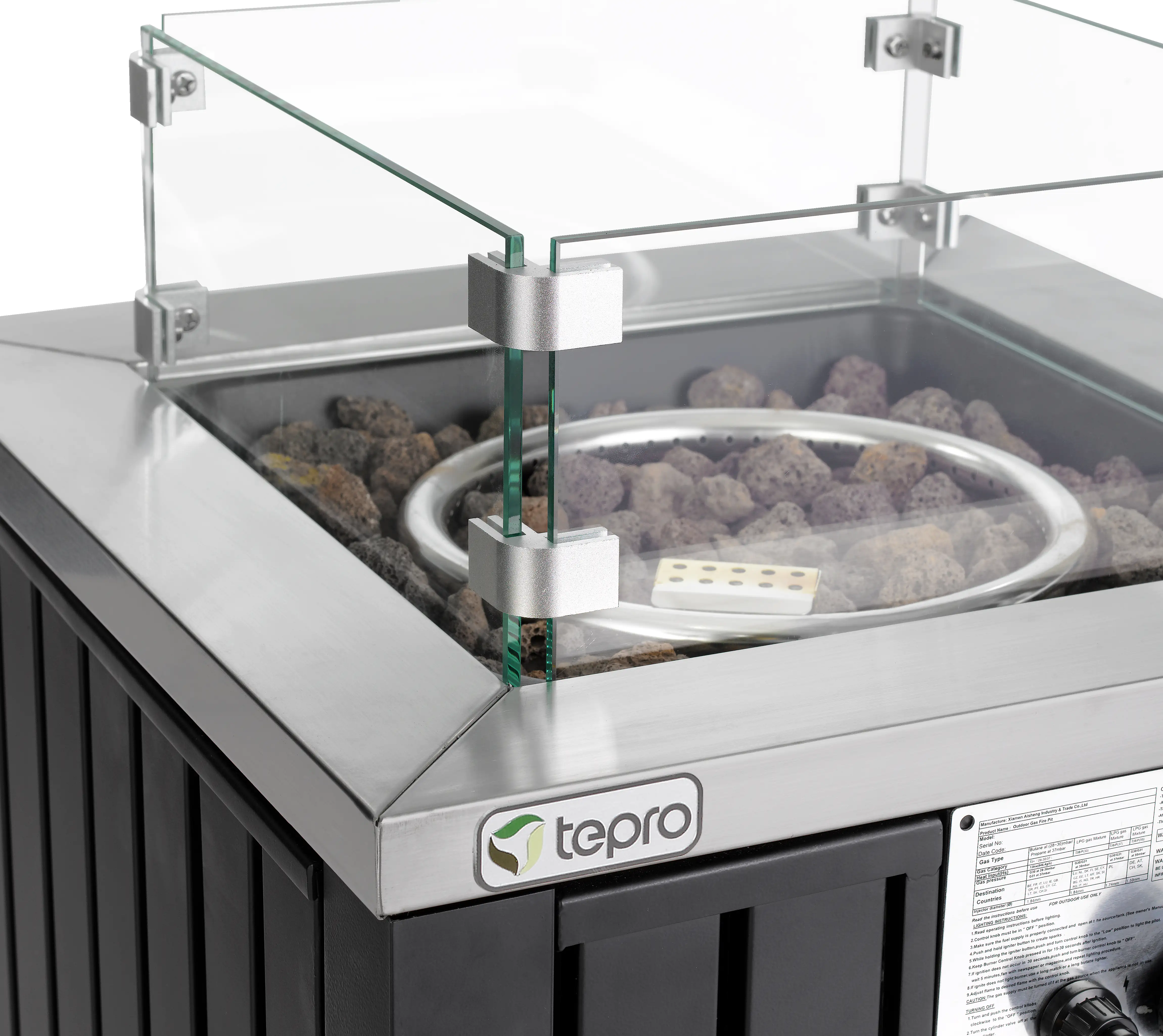 Tepro Gasfeuerstelle Topeka anthrazit