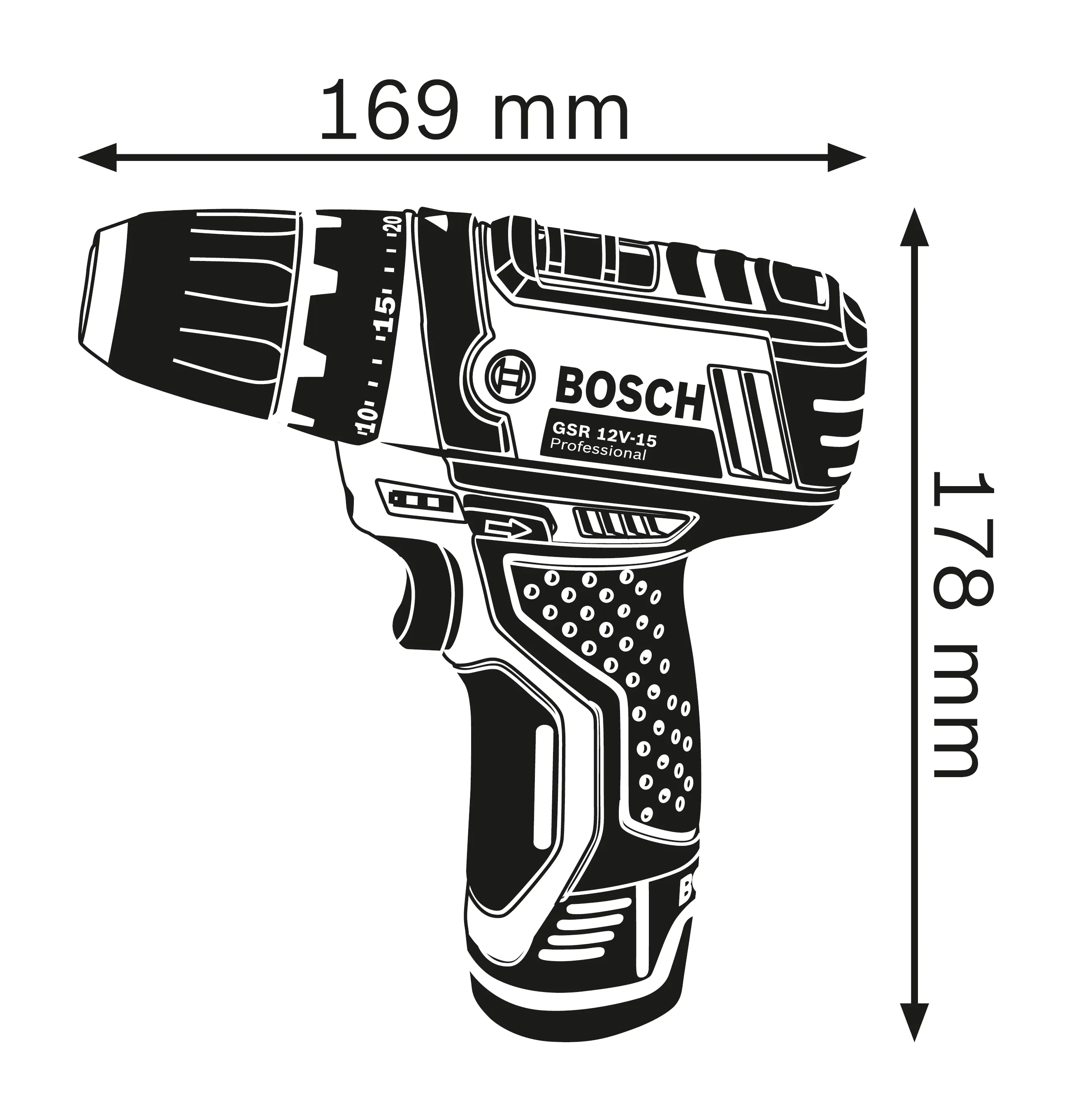 Bosch Professional Akku-Bohrschrauber GSR 12V-15 inkl. Akkus & Ladegerät
