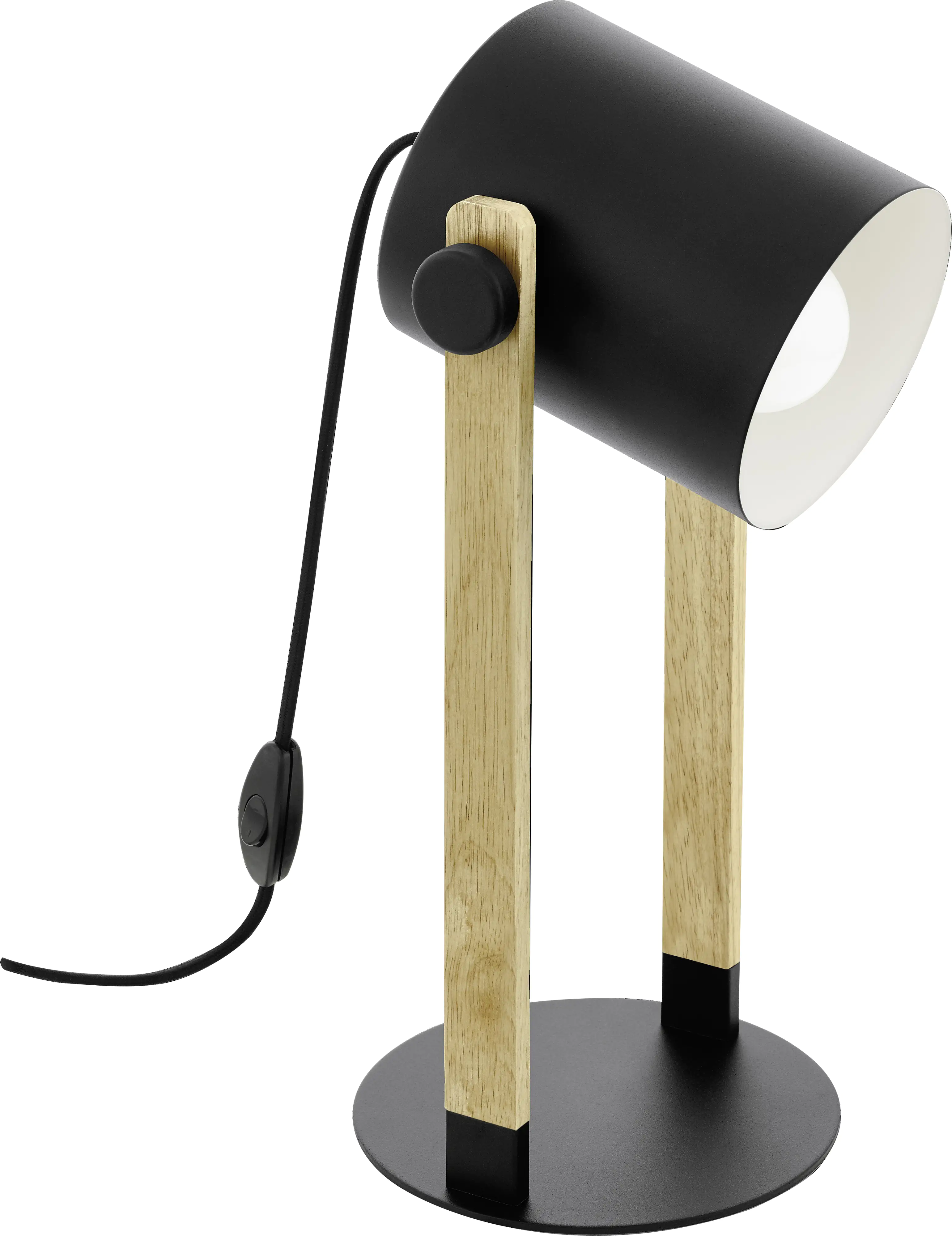 Eglo Tischlampe Hornwood 42 x 21 cm schwarz natur