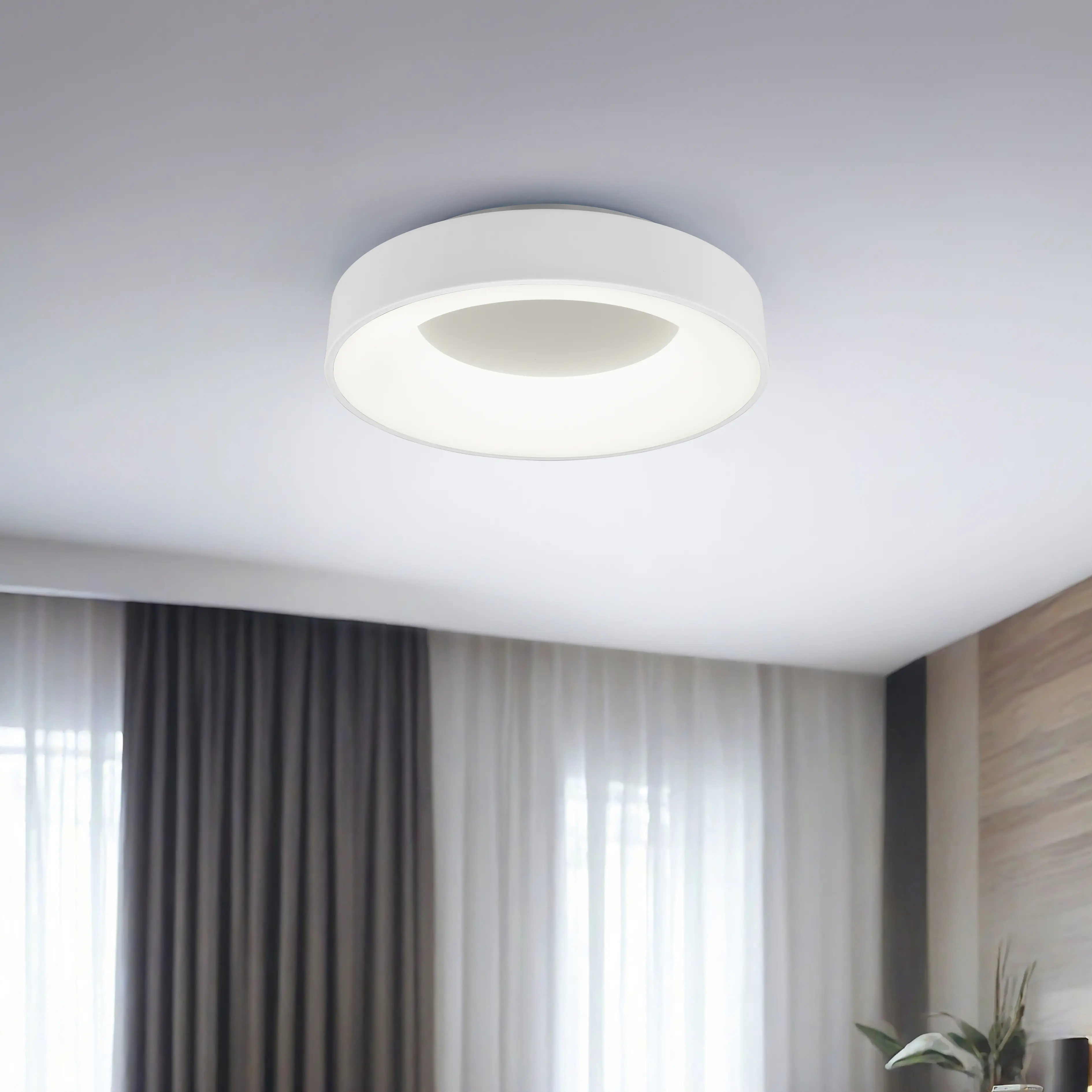 Trio LED Deckenleuchte Girona weiß dimmbar
