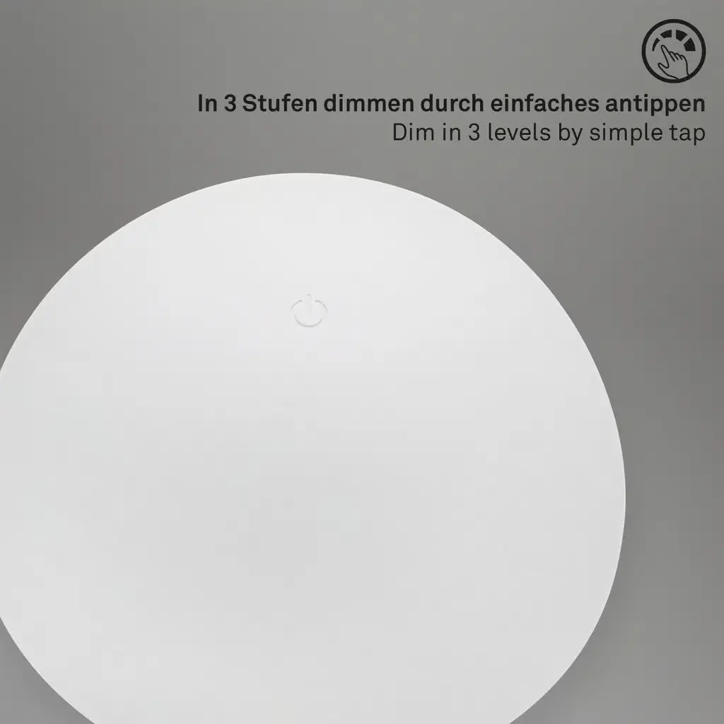 Briloner LED Akku-Tischleuchte Fungo weiß 28 x 16 cm warmweiß