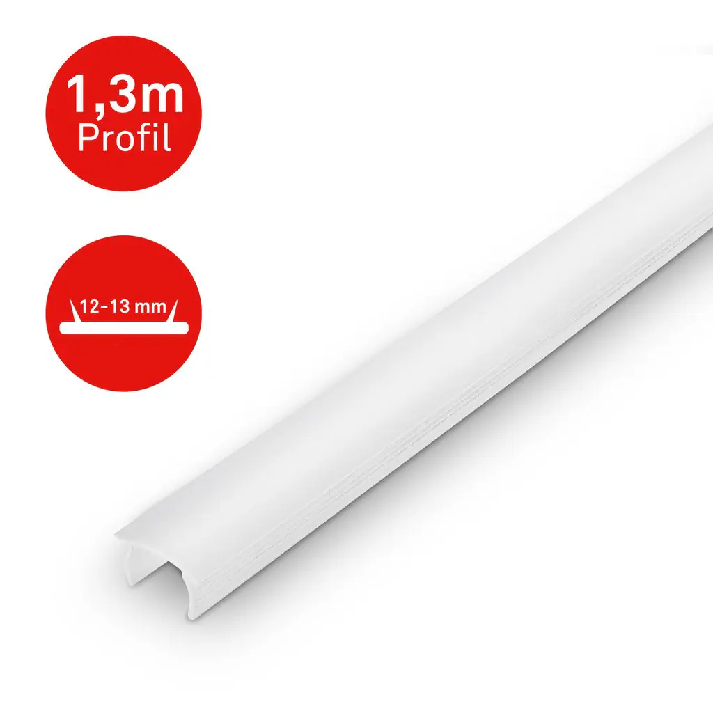 Briloner PC Profil Pimp your Panel Diffusor 1,3 m, Kunststoff, 12-13 mm, weiß