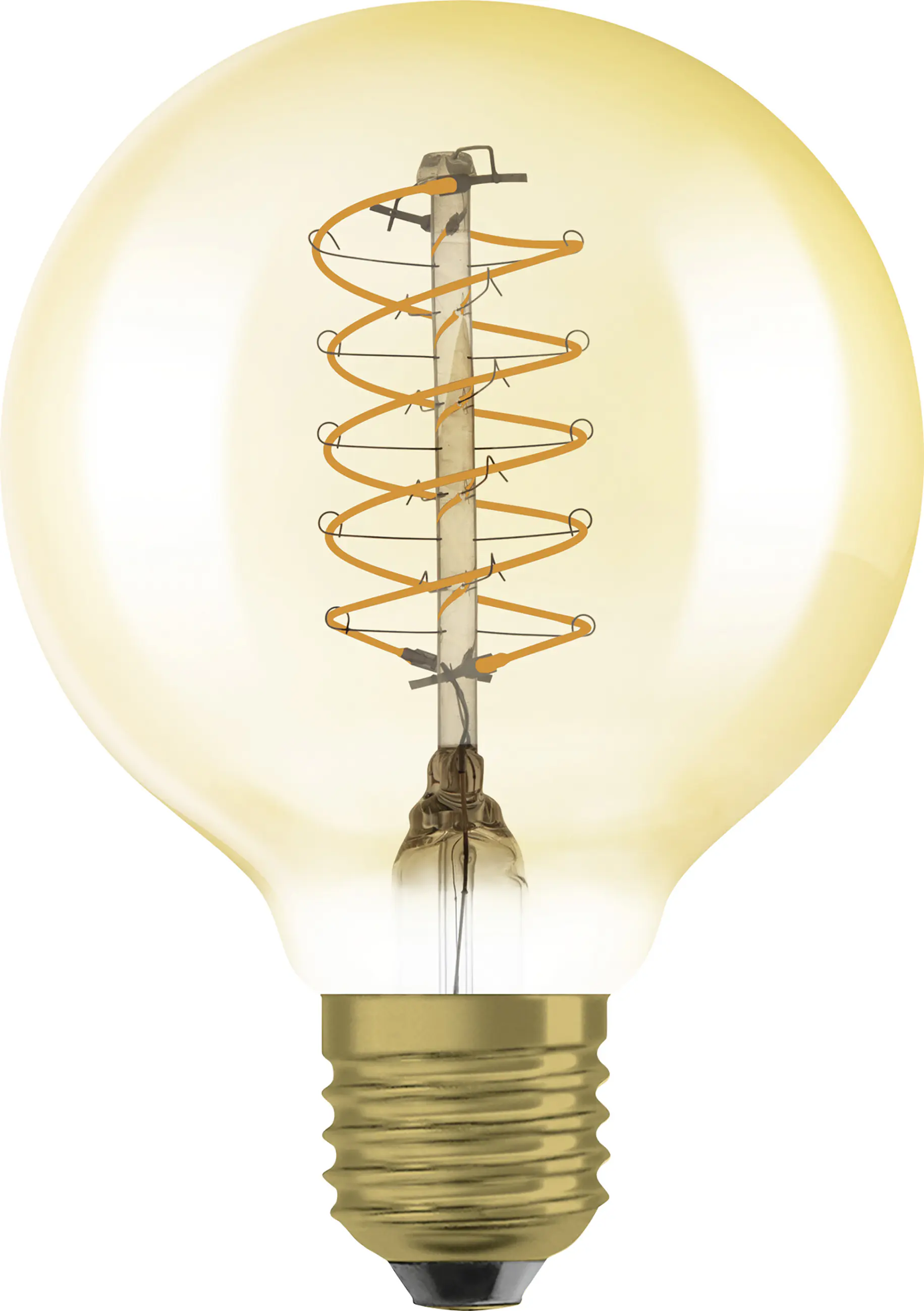 Osram LED Leuchtmittel E27 2er Pack Vintage 1906 Globe 4,8W Gold dimmbar warmweiß