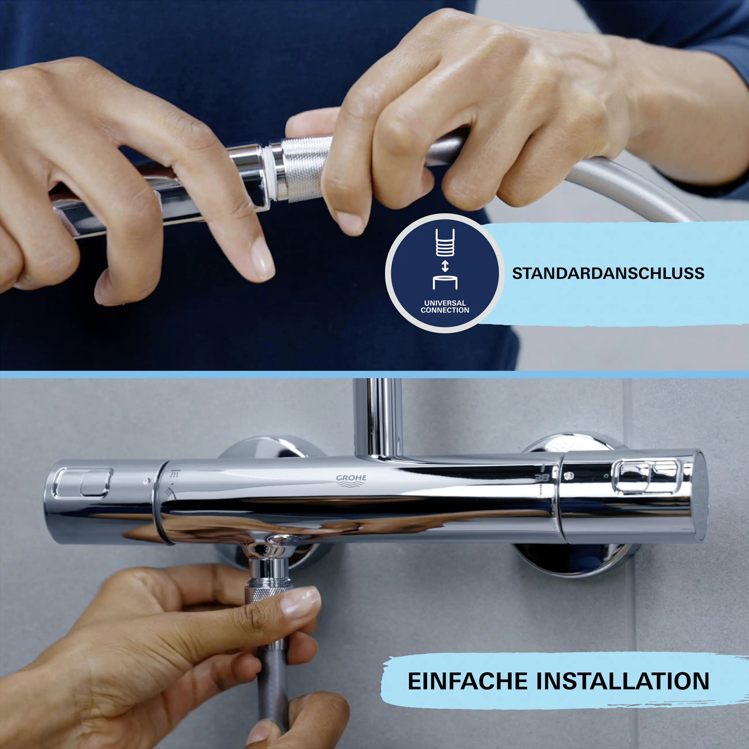 Grohe Handbrause 2 Strahlarten Vitalio Comfort 110 chrom