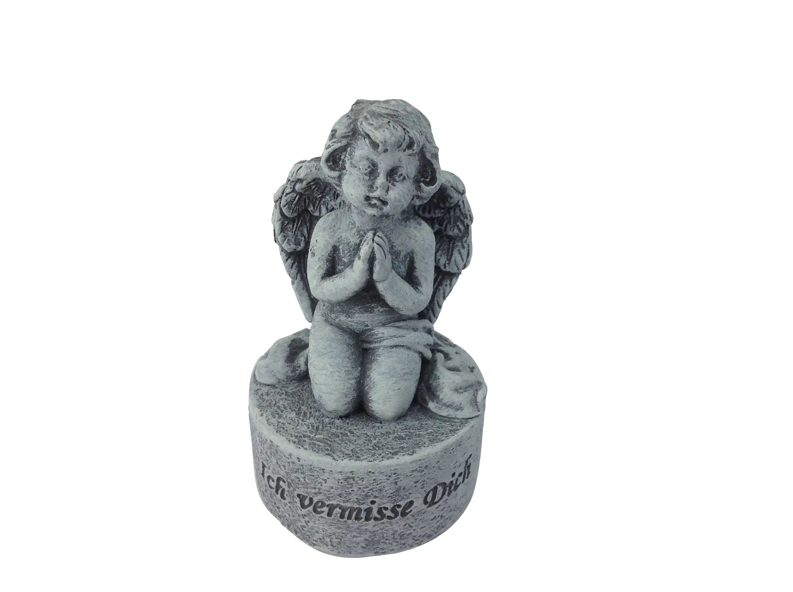 TrendLine Grabschmuck Engel betend 8 x 5 cm grau