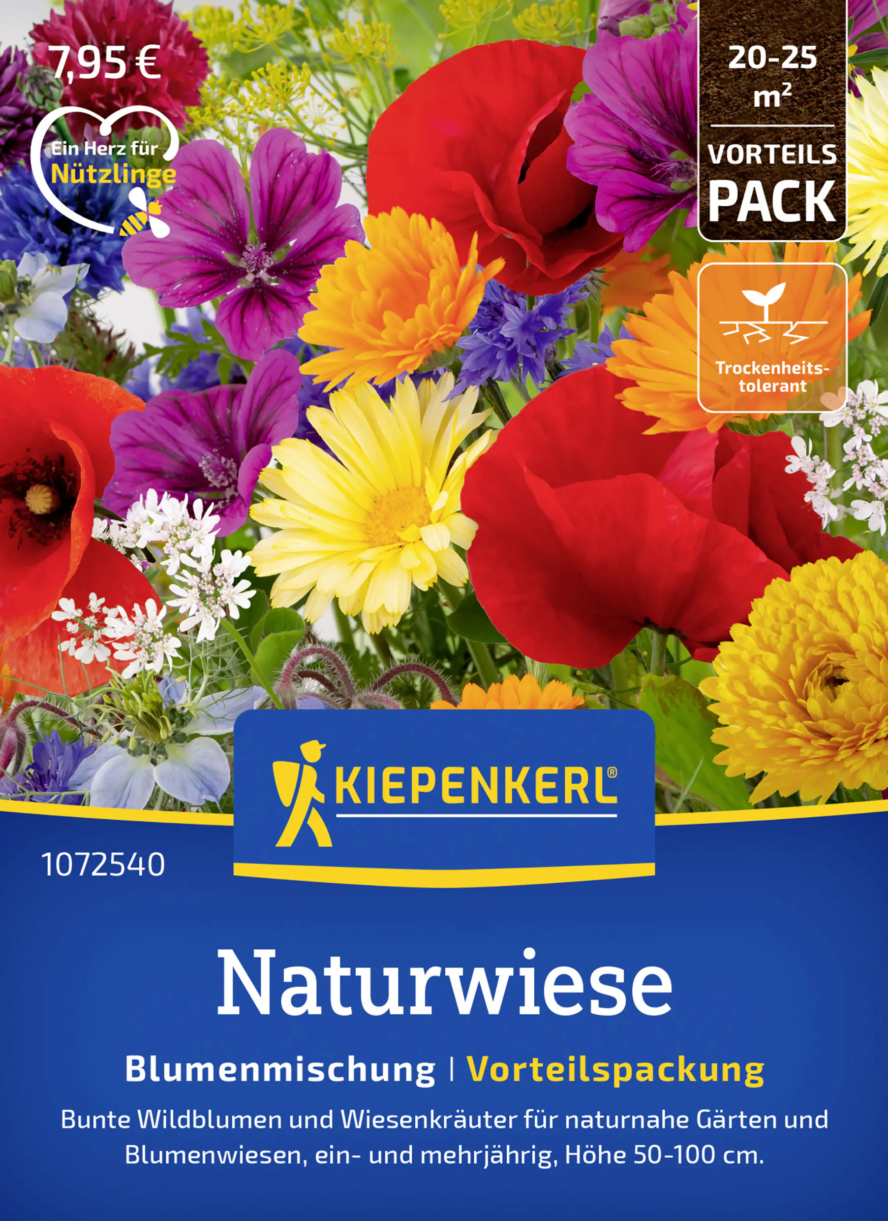 Kiepenkerl Saatgut Blumen-Mischung Naturwiese Vorteilspackung für ca. 20-25 m²
