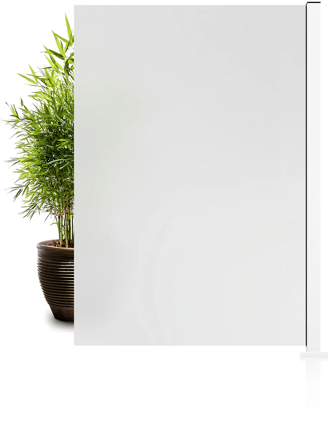 Ambiente Glaszaun Erweiterungsset Klarglas mit Siebdruck 187 x 124,2 cm weiß