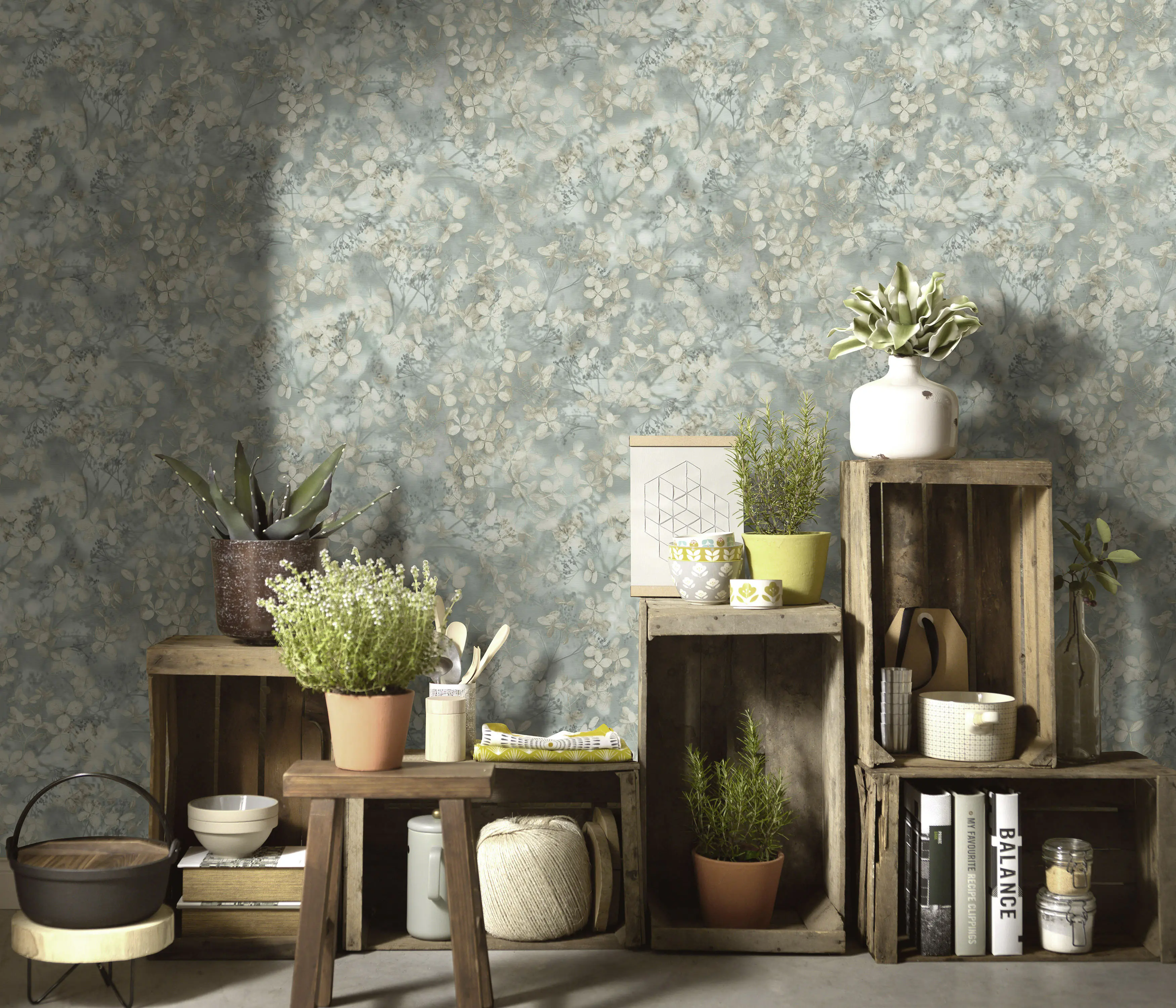 Erismann Vliestapete Purity Floral grün 10,05 x 0,53 m