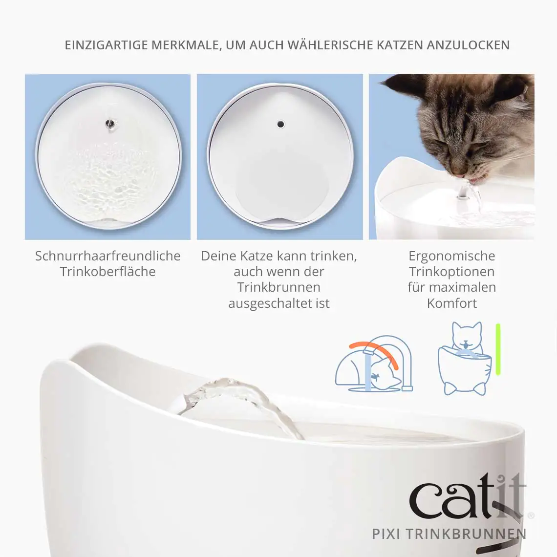 Catit Pixi Trinkbrunnen blau