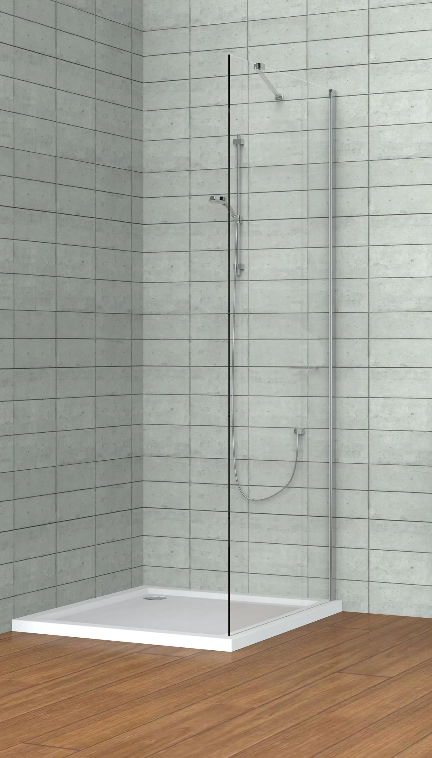 Primaster Duschwand Easy-6 Mix & Match 80 x 195 cm chrom