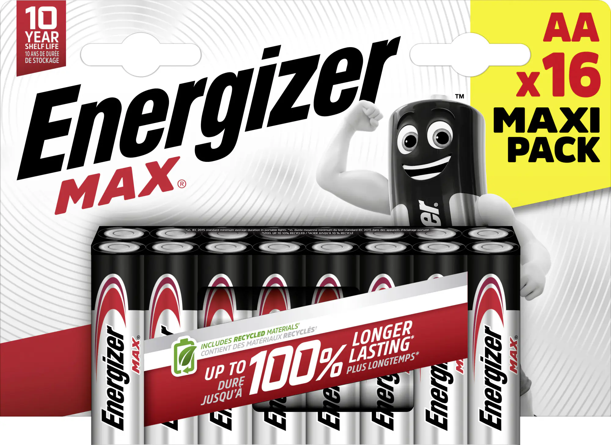 Energizer Alkaline Batterie Mignon AA 1,5 V, 16er Pack