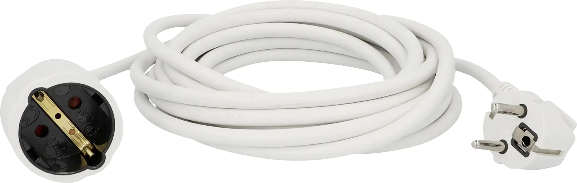 Unitec Verlängerungskabel Innen 5 Meter H05VV-F3G1,5, weiß