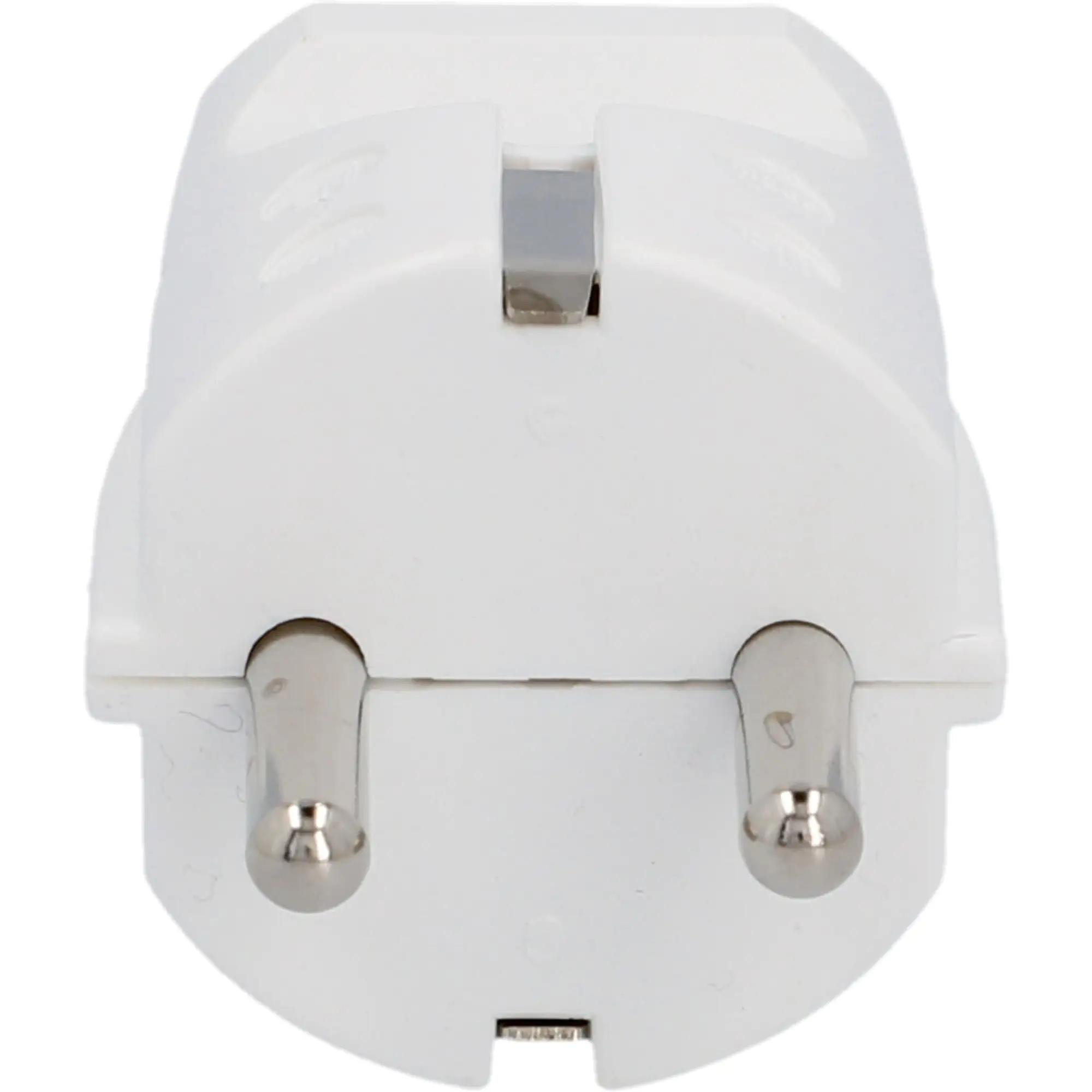 Schutzkontakt-Stecker ohne Knickschutz weiß
