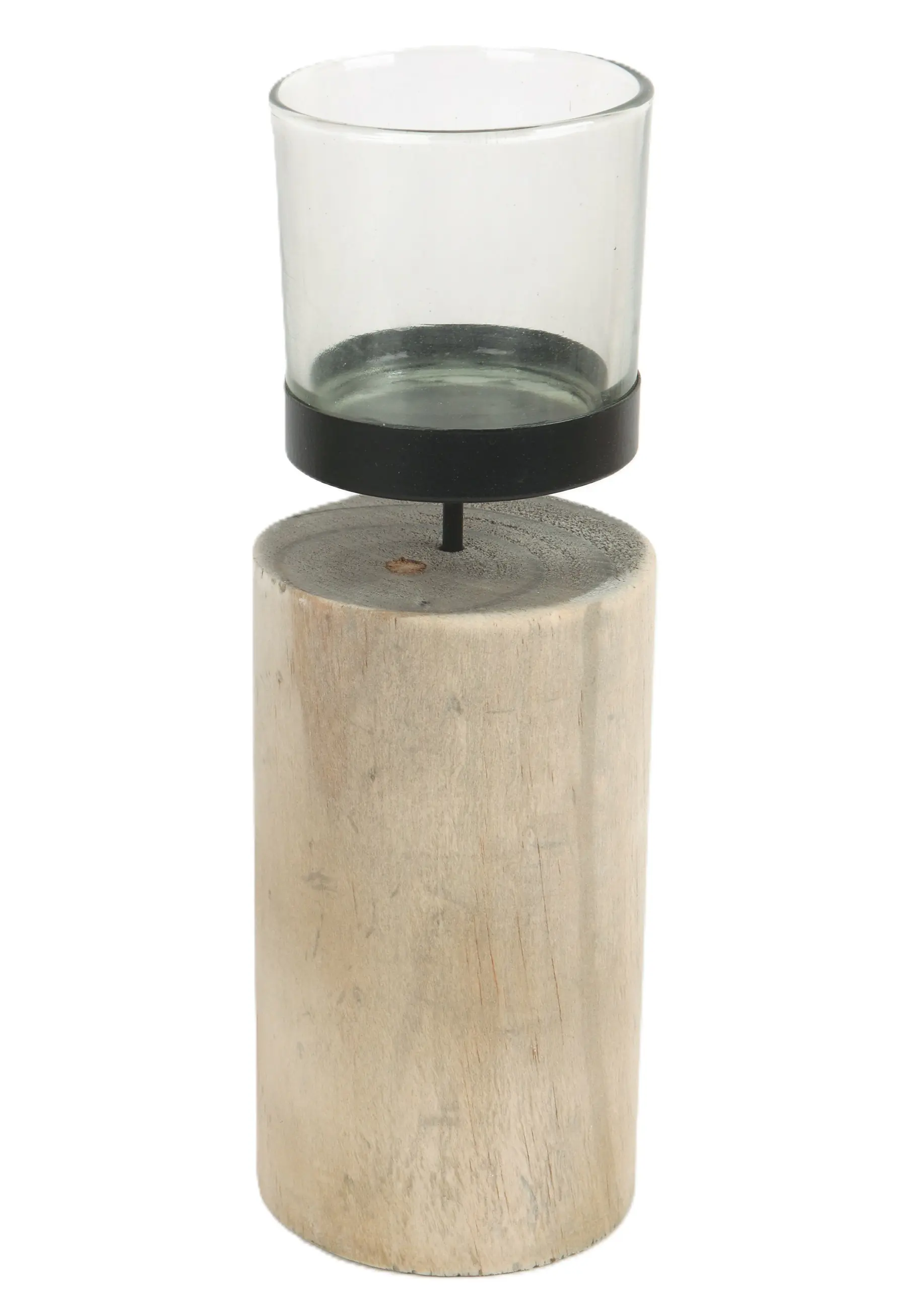 TrendLine Windlicht Holz Ø 9 cm