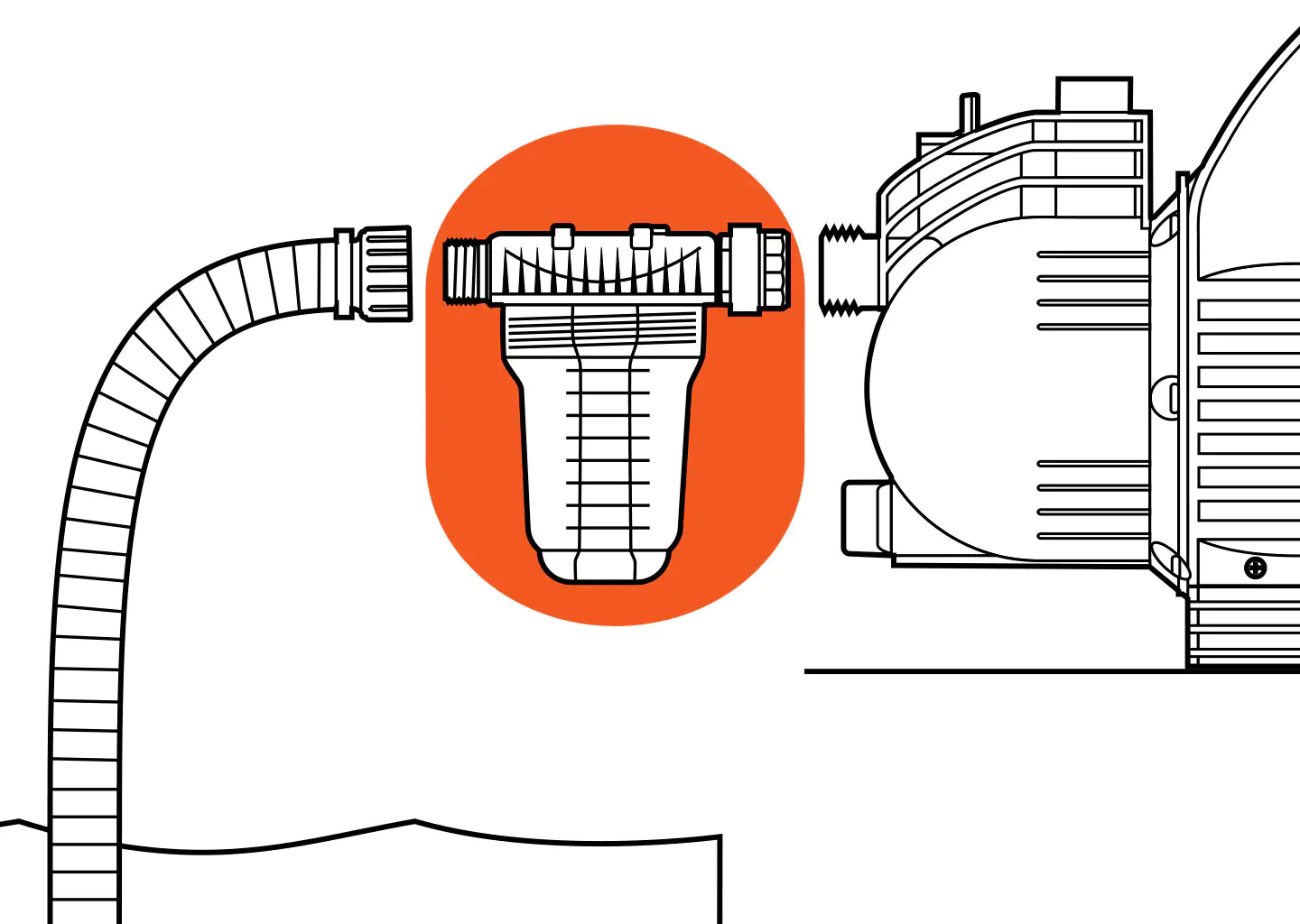 Gardena Pumpen-Vorfilter mit 33,3 mm (G 1")-Anschlussgewinde