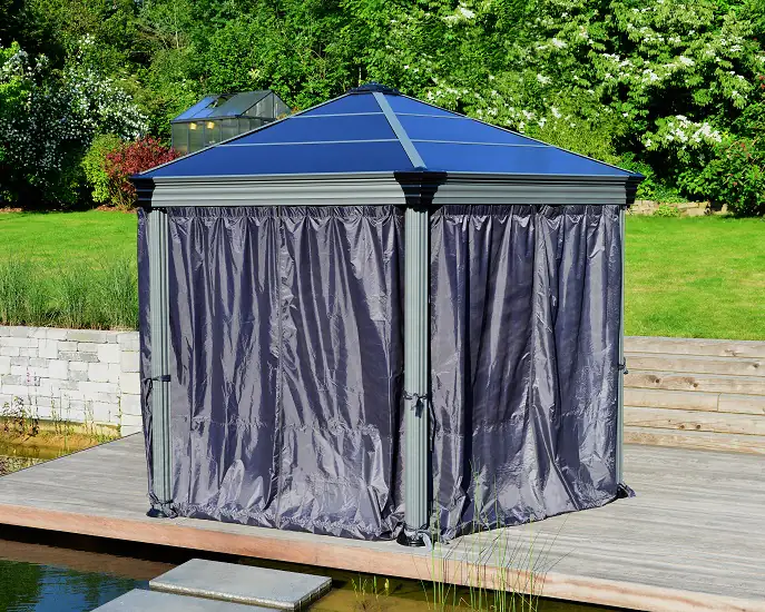Canopia Pavillon Roma Vorhang-Set 225x235 cm, grau