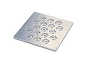 ACO Designrost Raindrops 100 x 100 mm, Edelstahl, für Balkon/Terrassenablauf