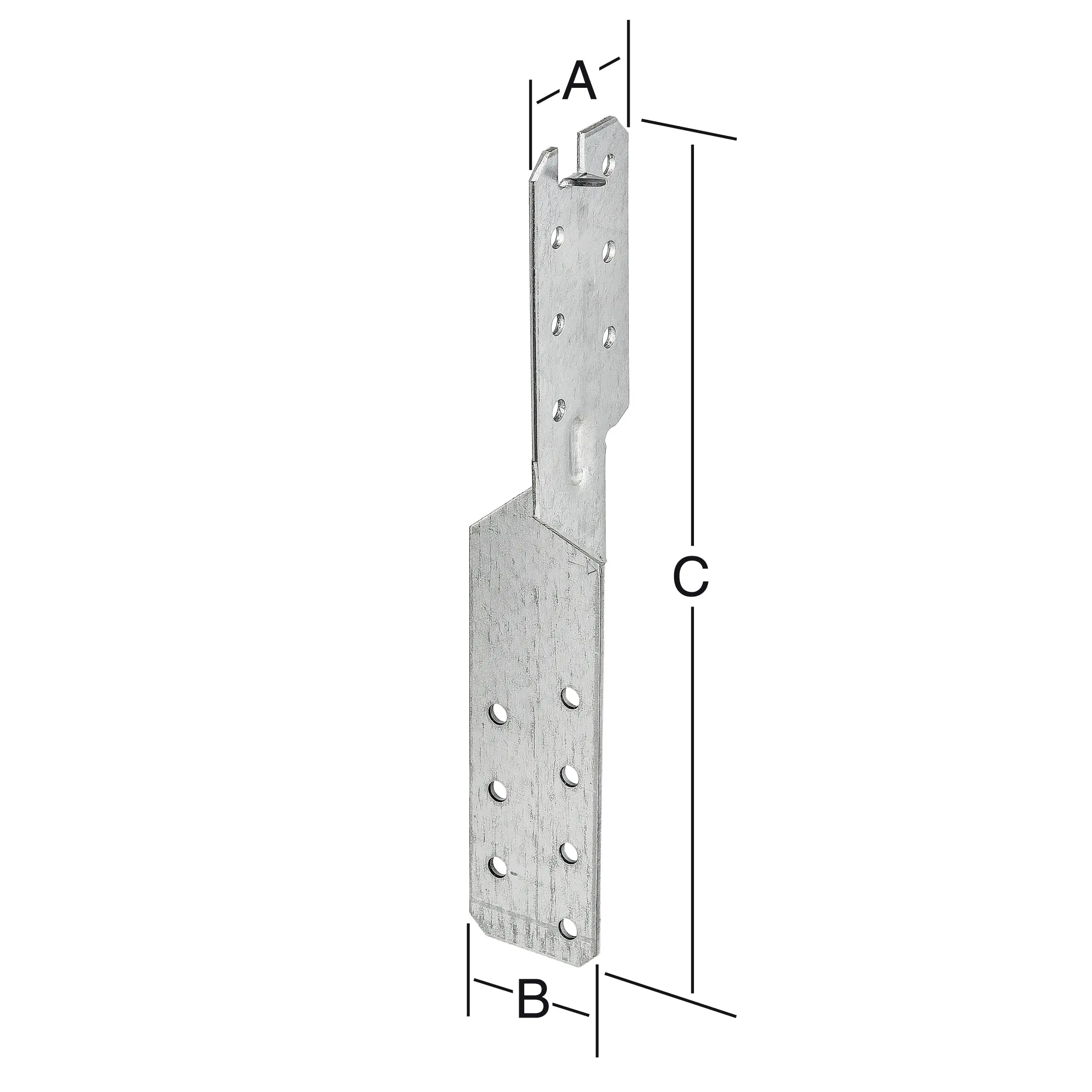 Vormann Universal-Sparrenfettenanker sendzimir verzinkt 36 x 36 x 210 mm