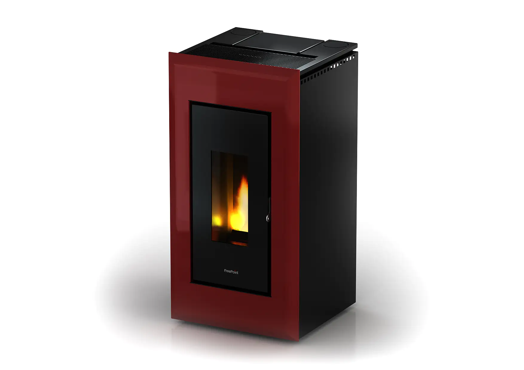 FreePoint Pelletofen VEGA Stahl10,5 kWschwarz-rot