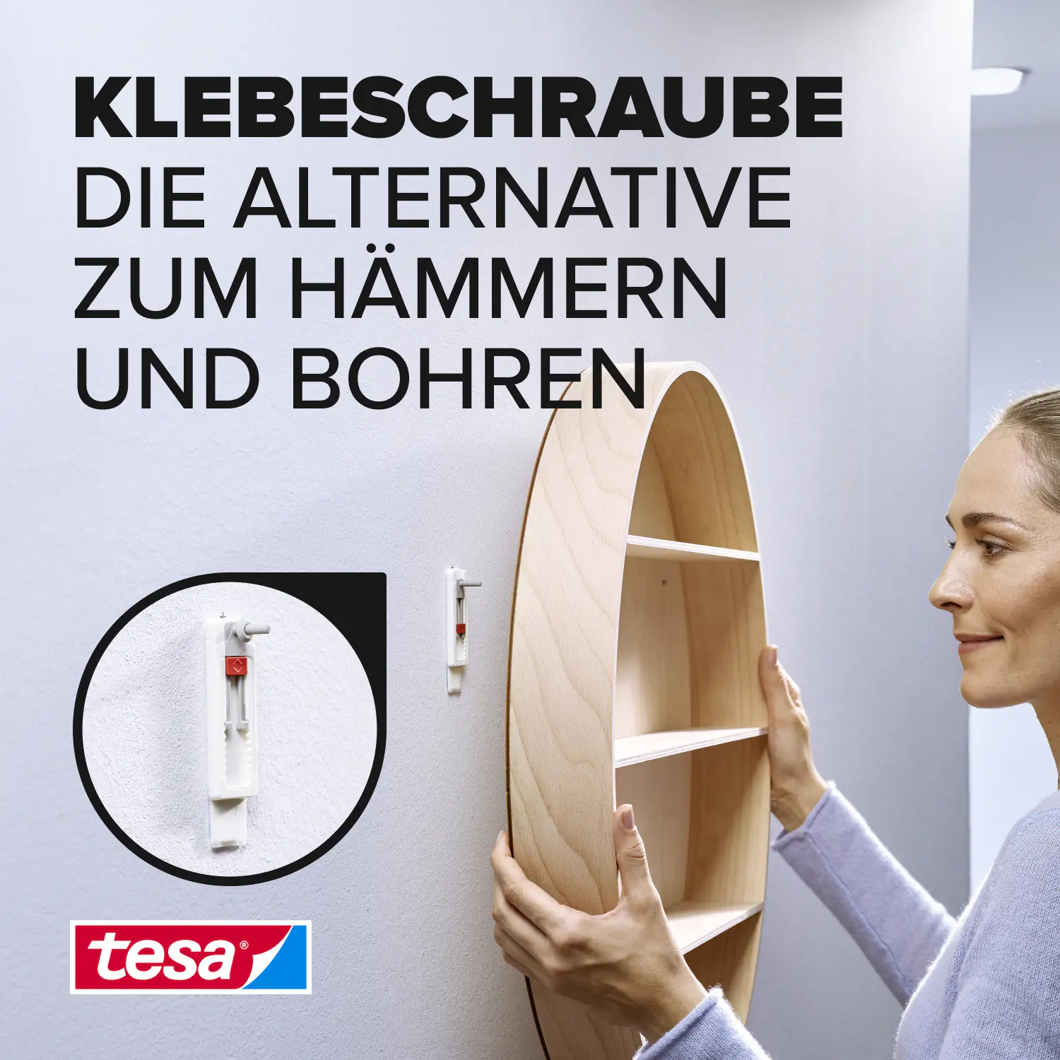 tesa Klebeschraube Traglast 1 kg, 2 Stück