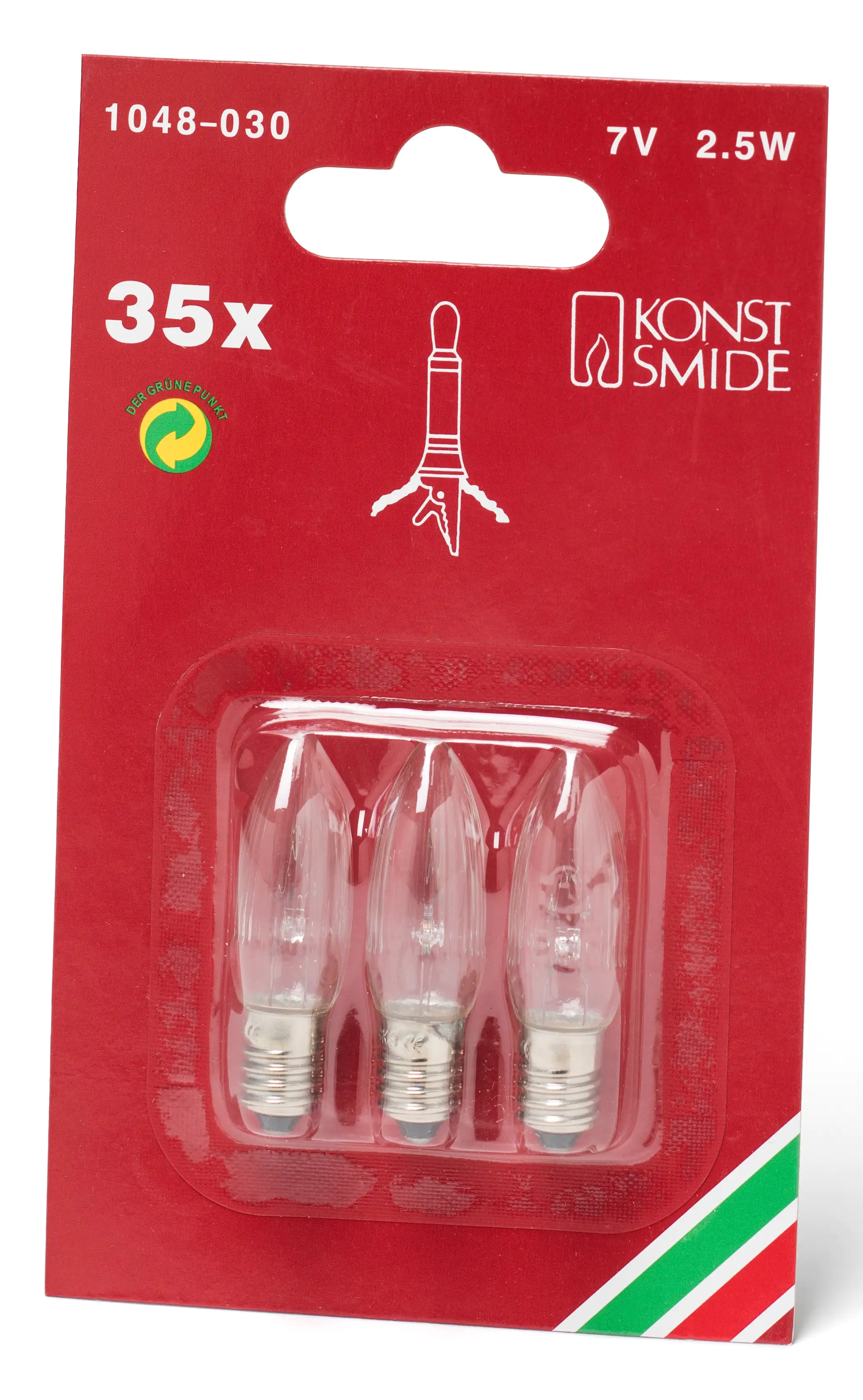 Konstsmide Ersatzbirne klar 7,5 V 2,5 W 3 Stück