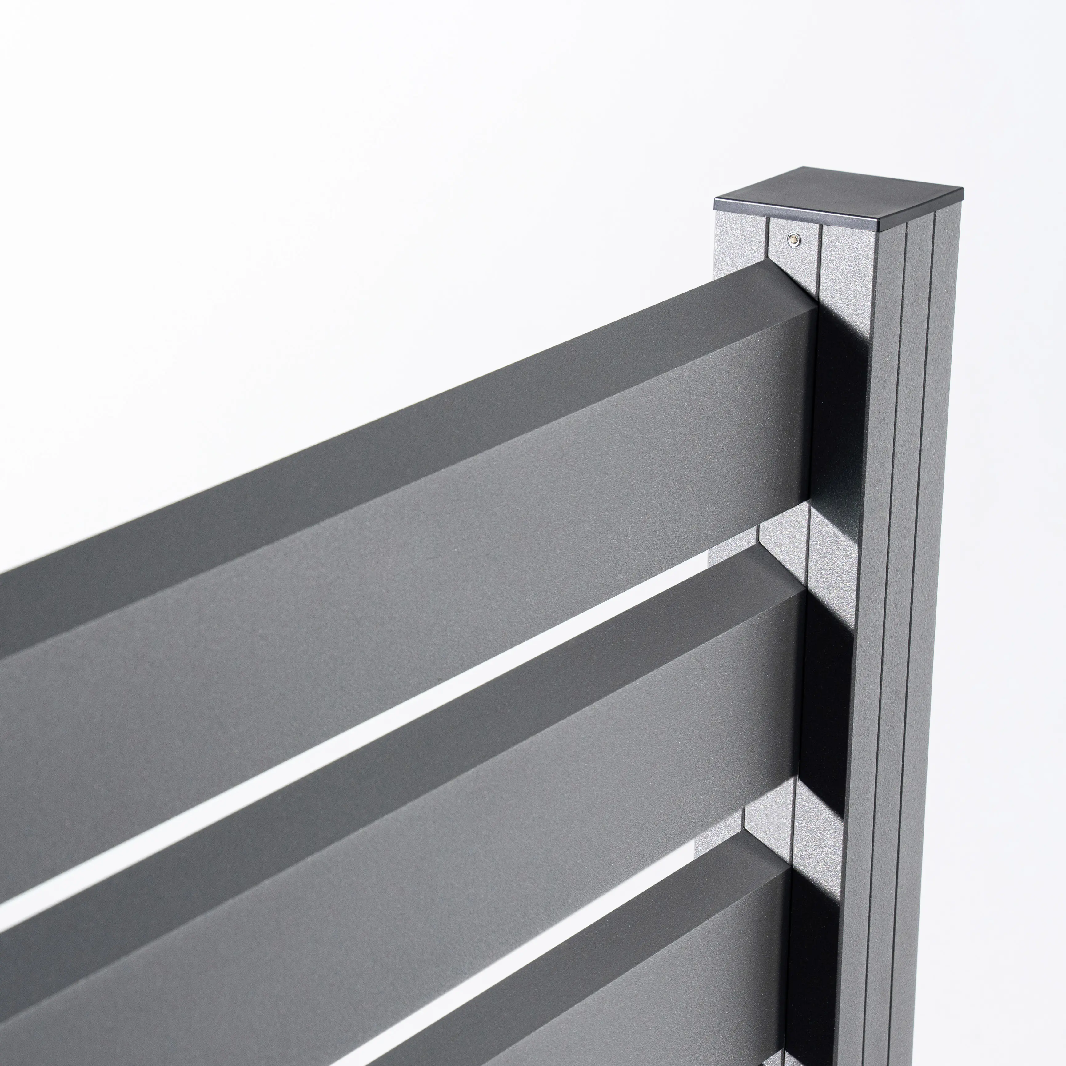 Ambiente Alu-Zaun Erweiterungsset Rhombus MAXI 187 x 184,2 cm grau 