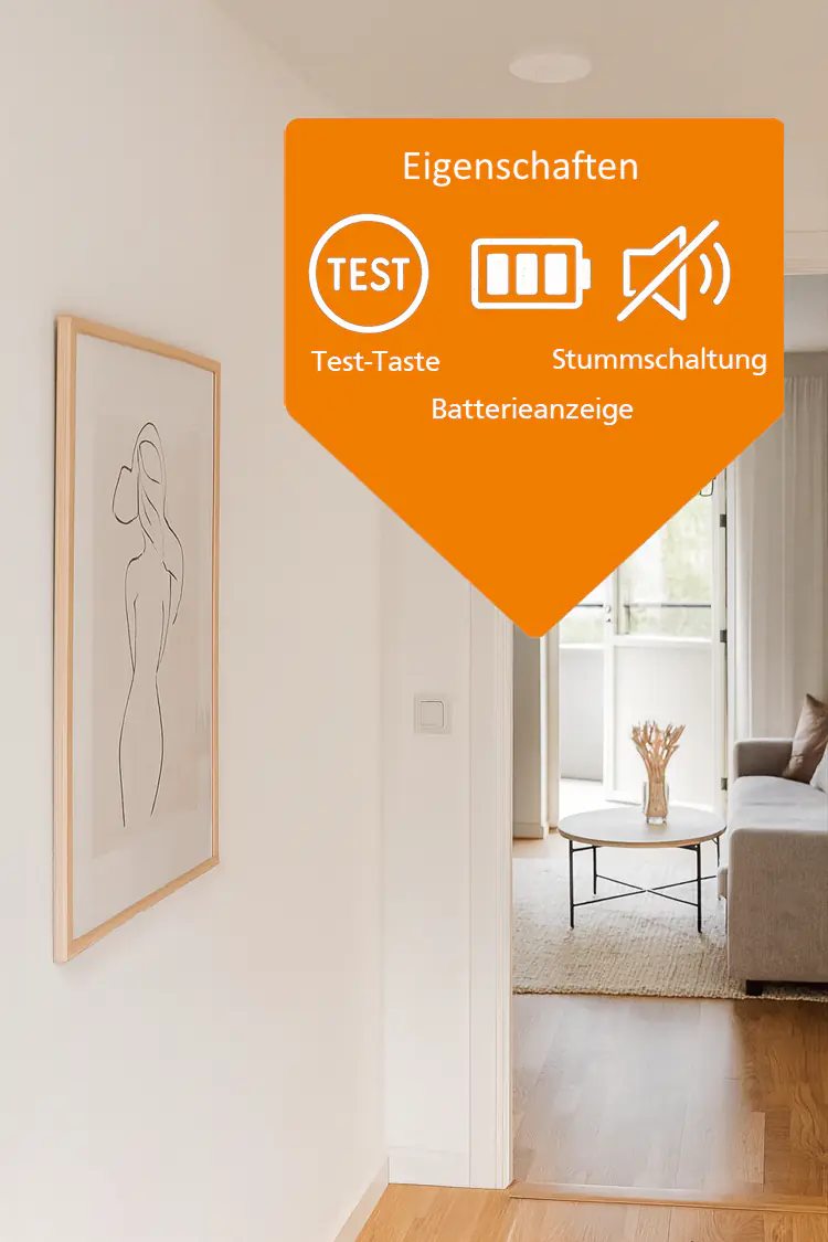 Smartwares Rauchmelder weiß 1 Jahr Batterielaufzeit FSM-11410