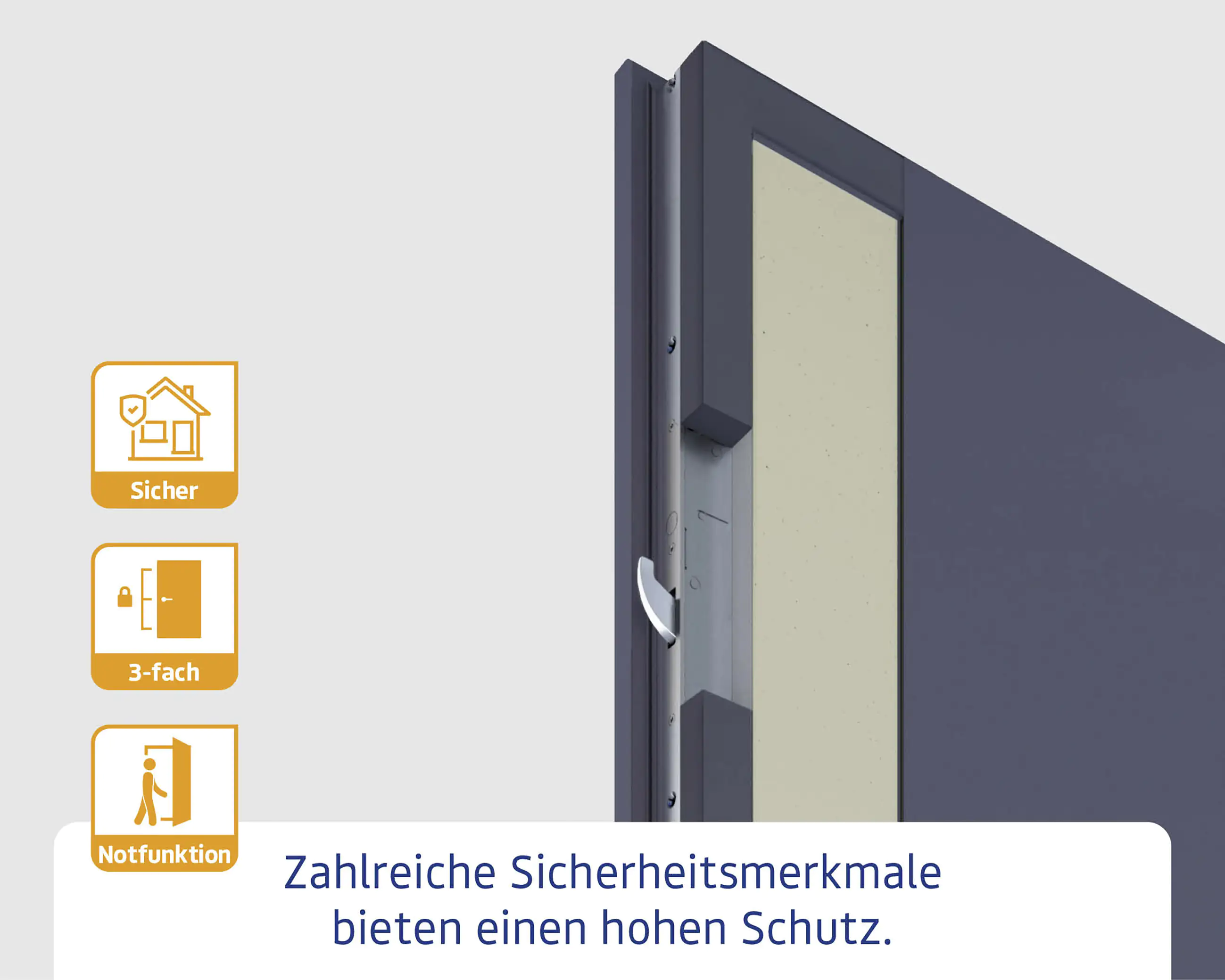 EcoStar Haustür ISOPRO IP 015 dark oak 110 x 210 cm