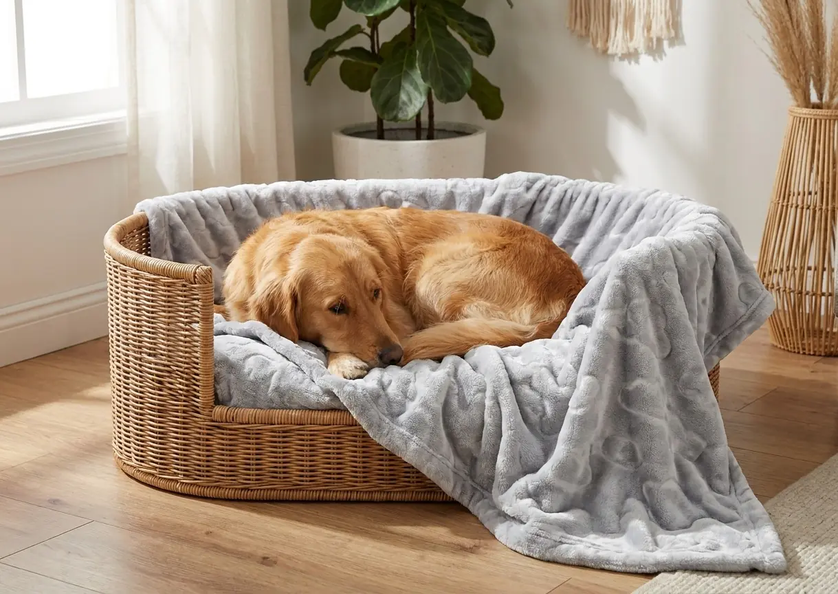Nobby Hundedecke Fleece Cloud 75 x 50 cm grau