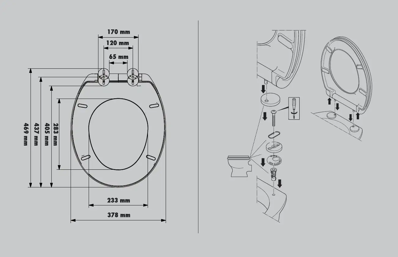 Primaster WC-Sitz mit Absenkautomatik Tiger 3D weiß