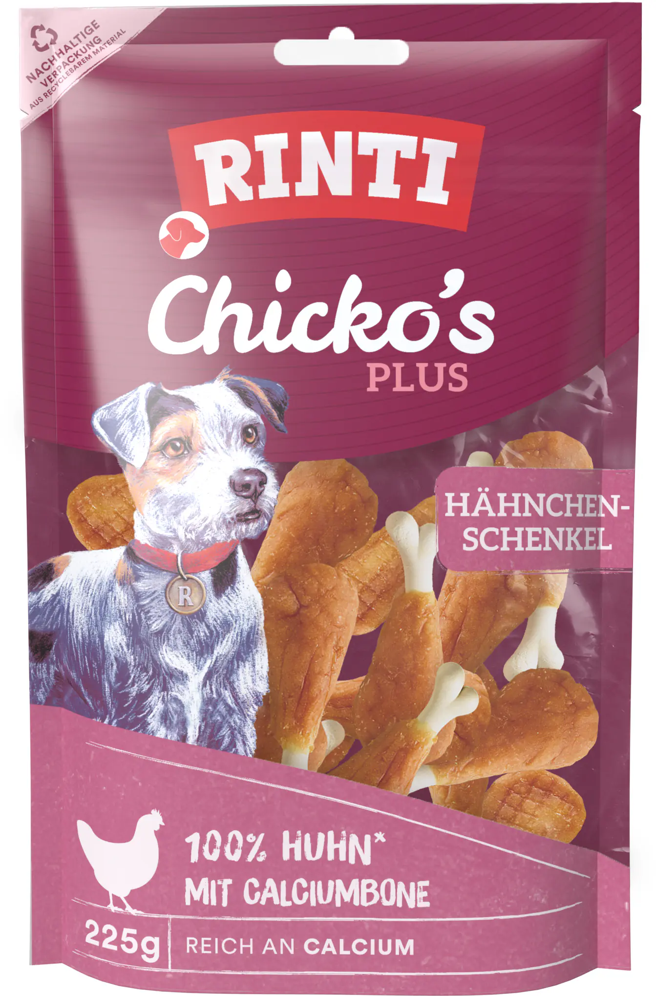 Rinti Chicko Plus Hundesnack Hähnchenschenkel mit Calcium 80 g