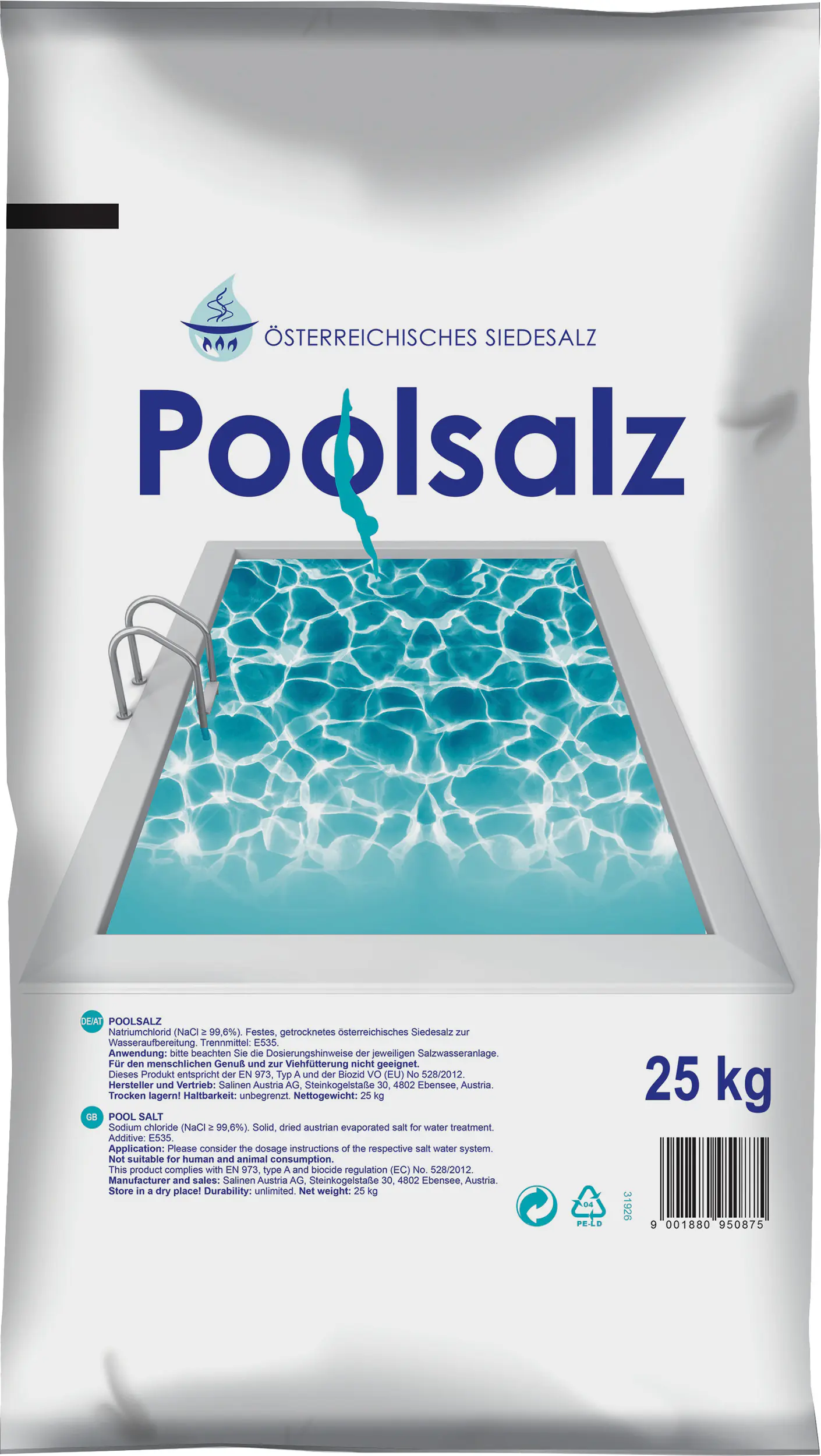 Hamann Mercatus Poolsalz Siedesalz 25 kg