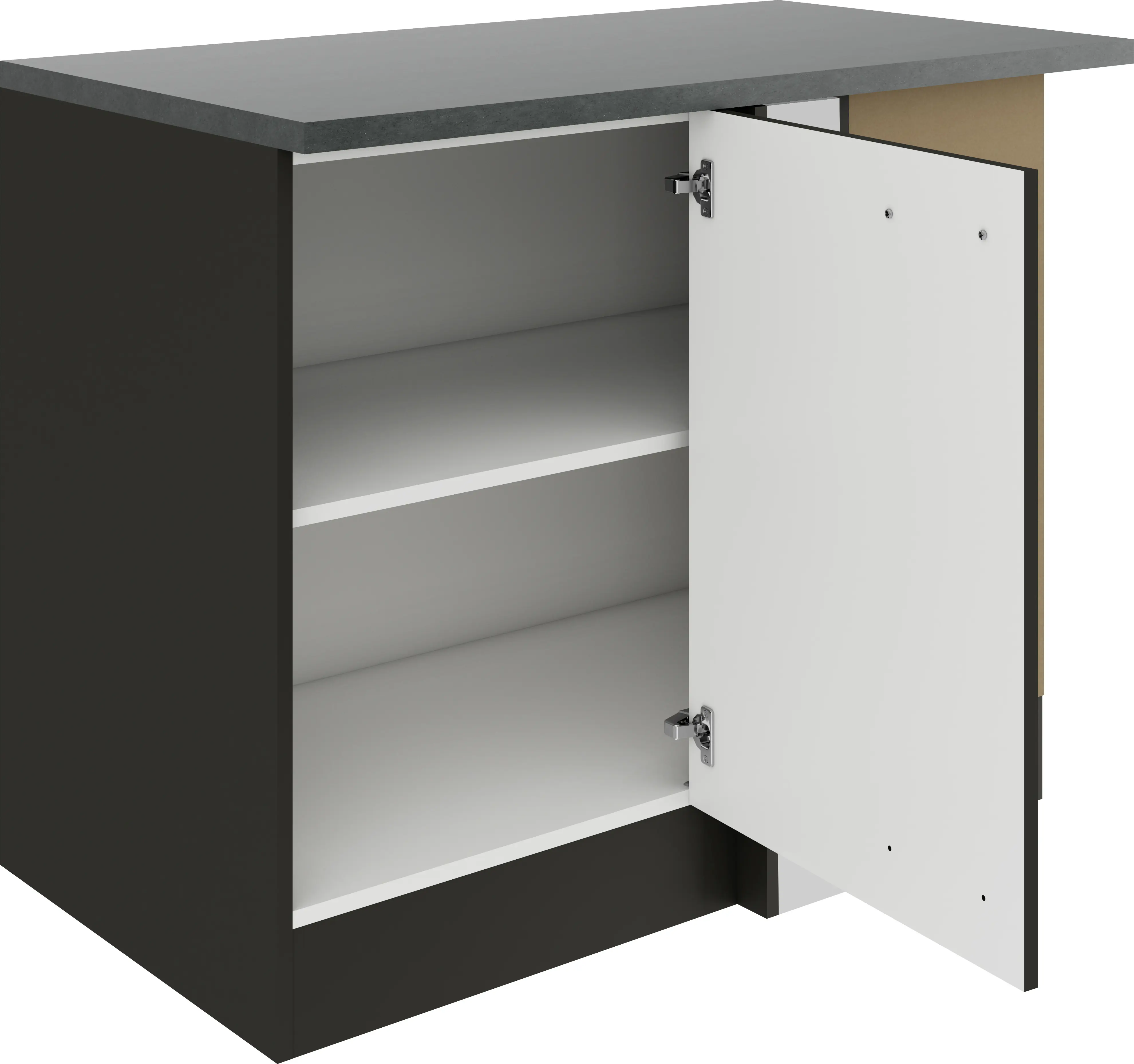 Optifit Eckunterschrank Madrid 420 anthrazit matt 110 cm