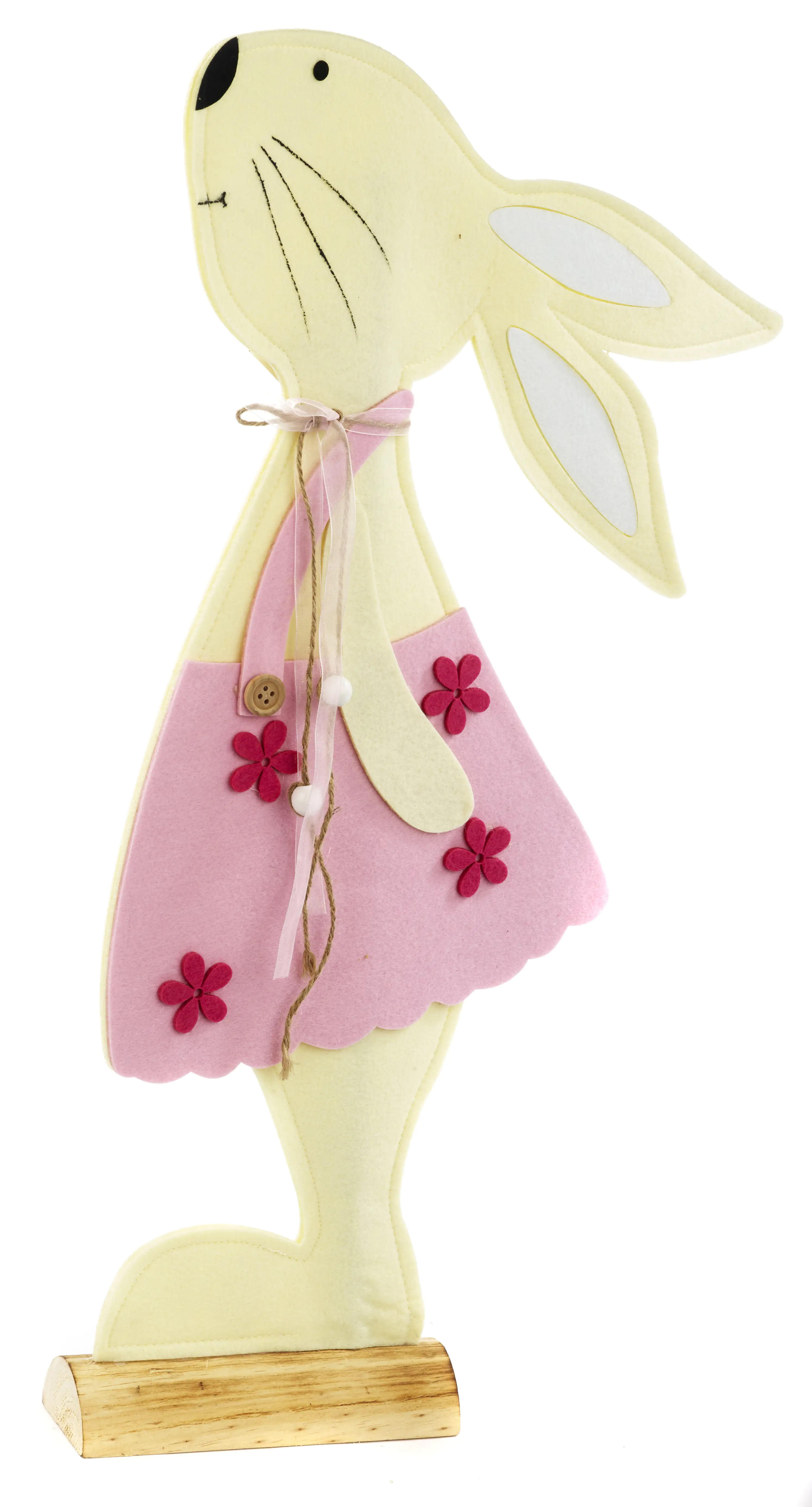 TrendLine Deko Osterhase Filz 63 x 35 cm rosa 