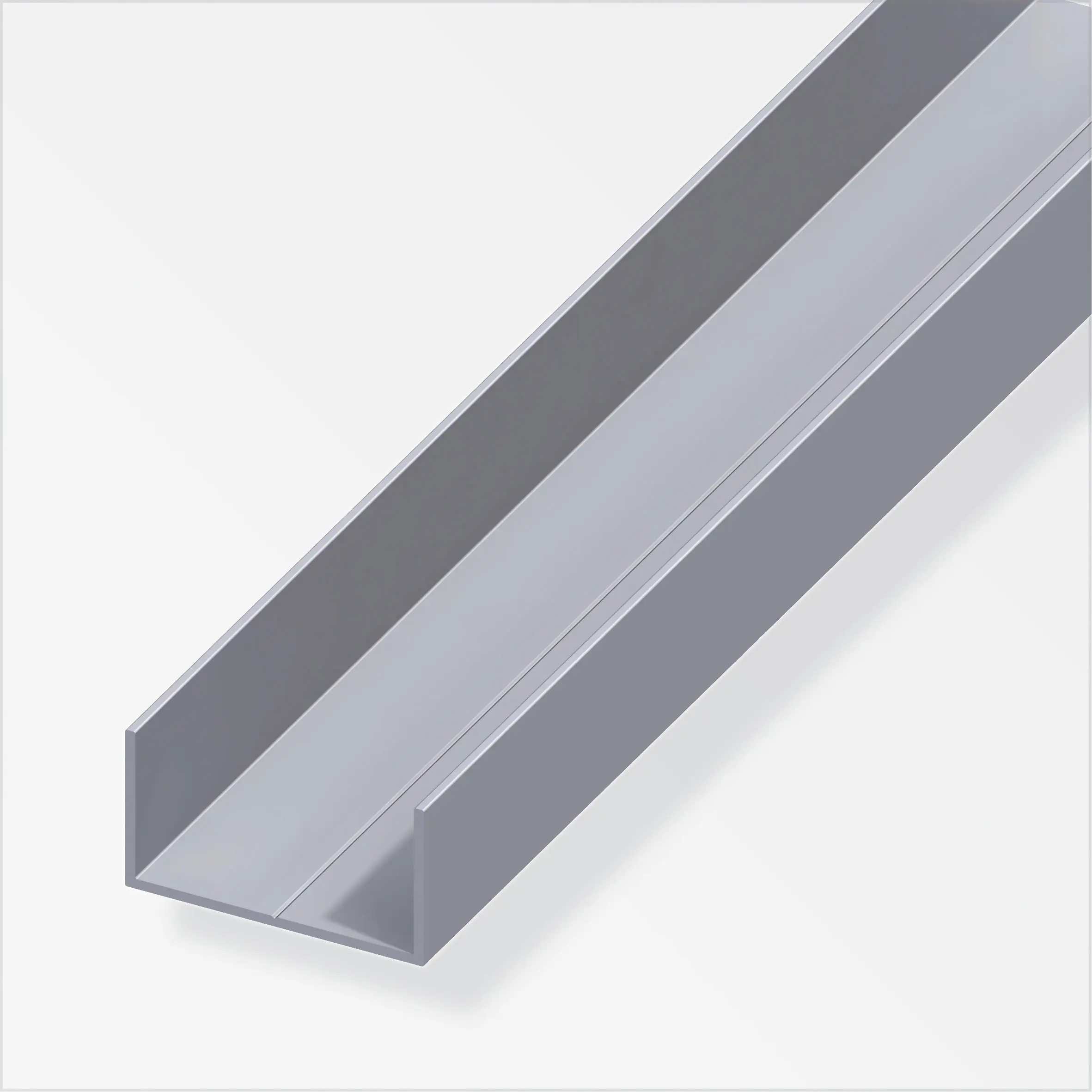 alfer Rechteck-U 2.5 m, 11.5 x 19.5 x 1.5 mm Aluminium roh blank